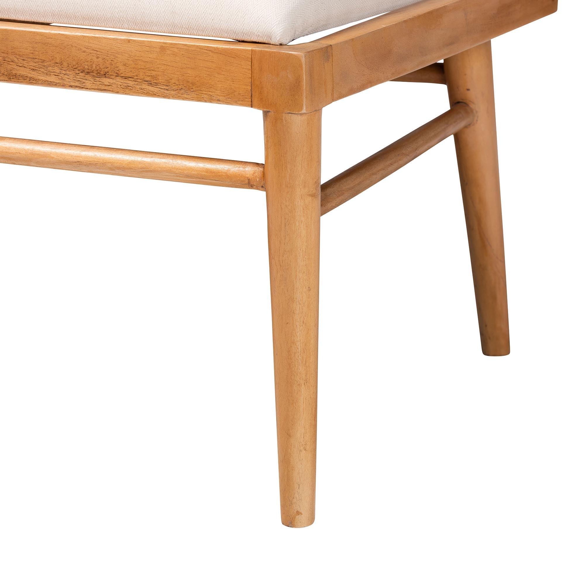bali & pari Denver Modern Bohemian Seagrass and Acacia Wood 3-Piece Dining Nook Set