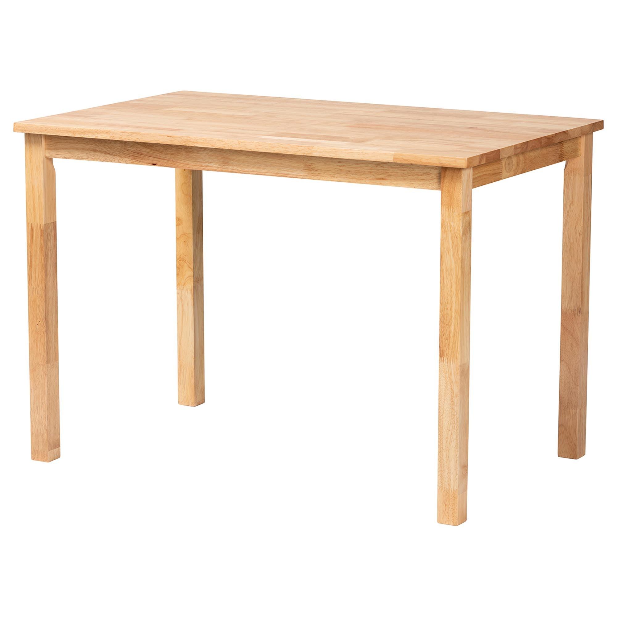 bali & pari Denver Modern Bohemian Seagrass and Acacia Wood 4-Piece Dining Nook Set