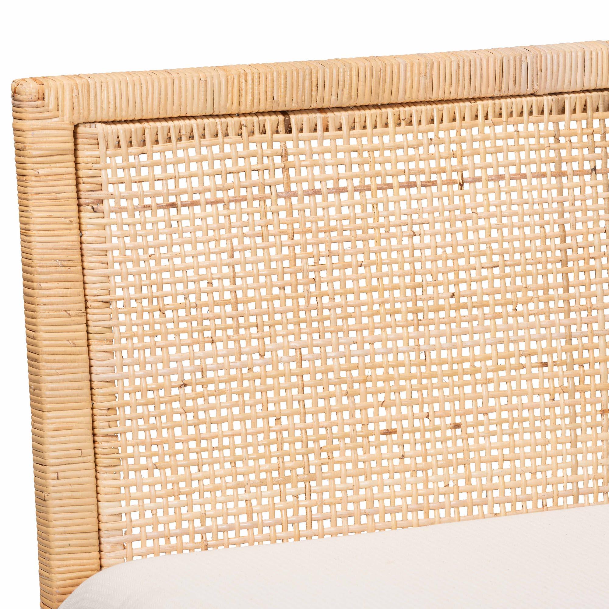 bali & pari Kalimantan Bohemian Light Honey Rattan 3-Piece Dining Nook Set