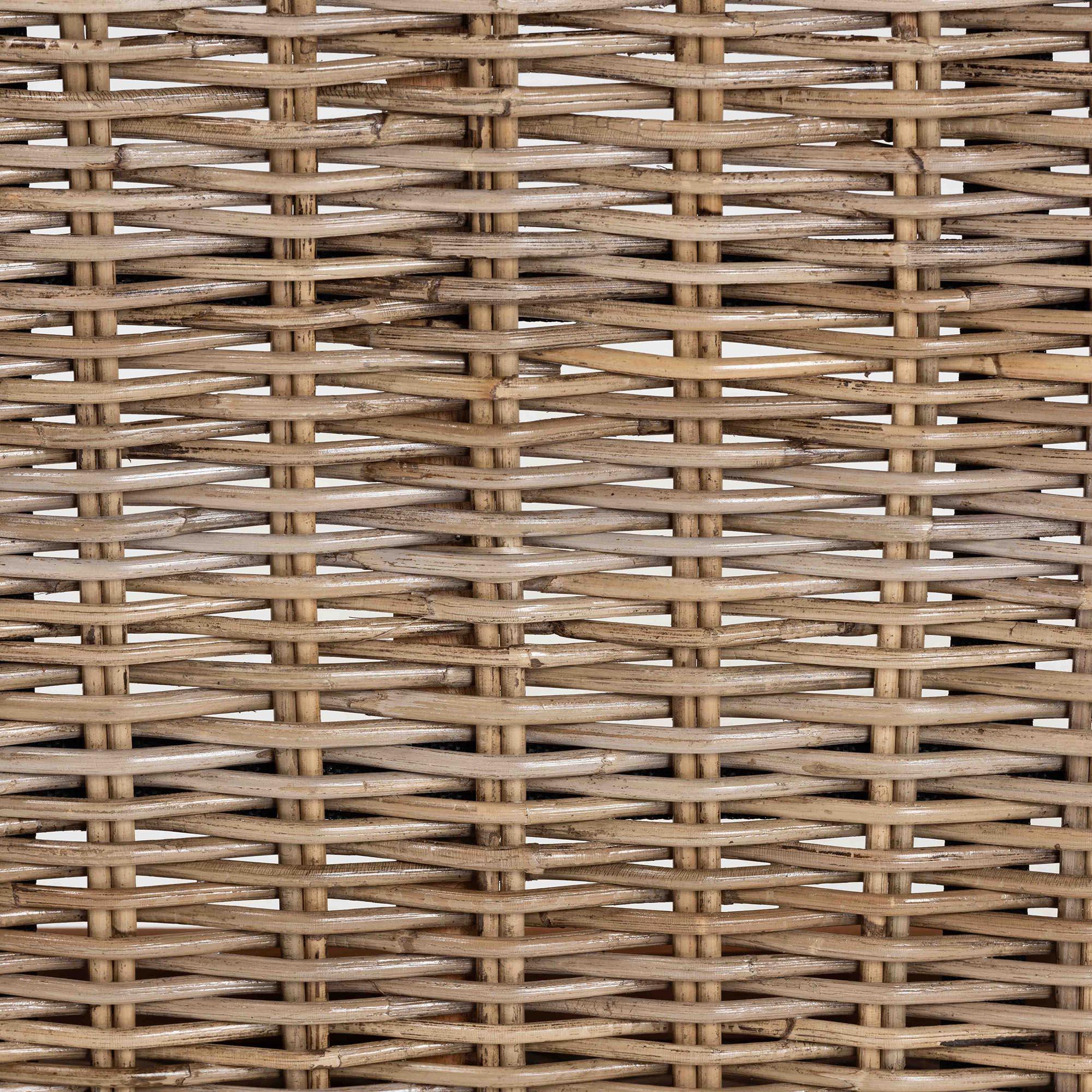 bali & pari Raisa Modern Bohemian Kubu Rattan and Acacia Wood Accent Bench