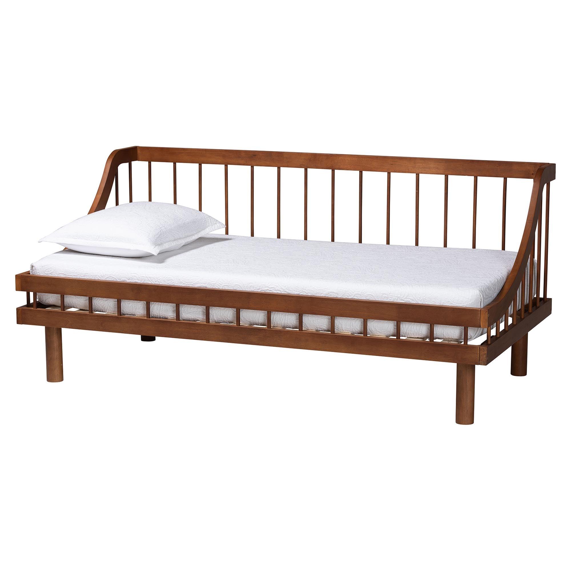 Helio Mid-Century Modern Finished Wood Daybed