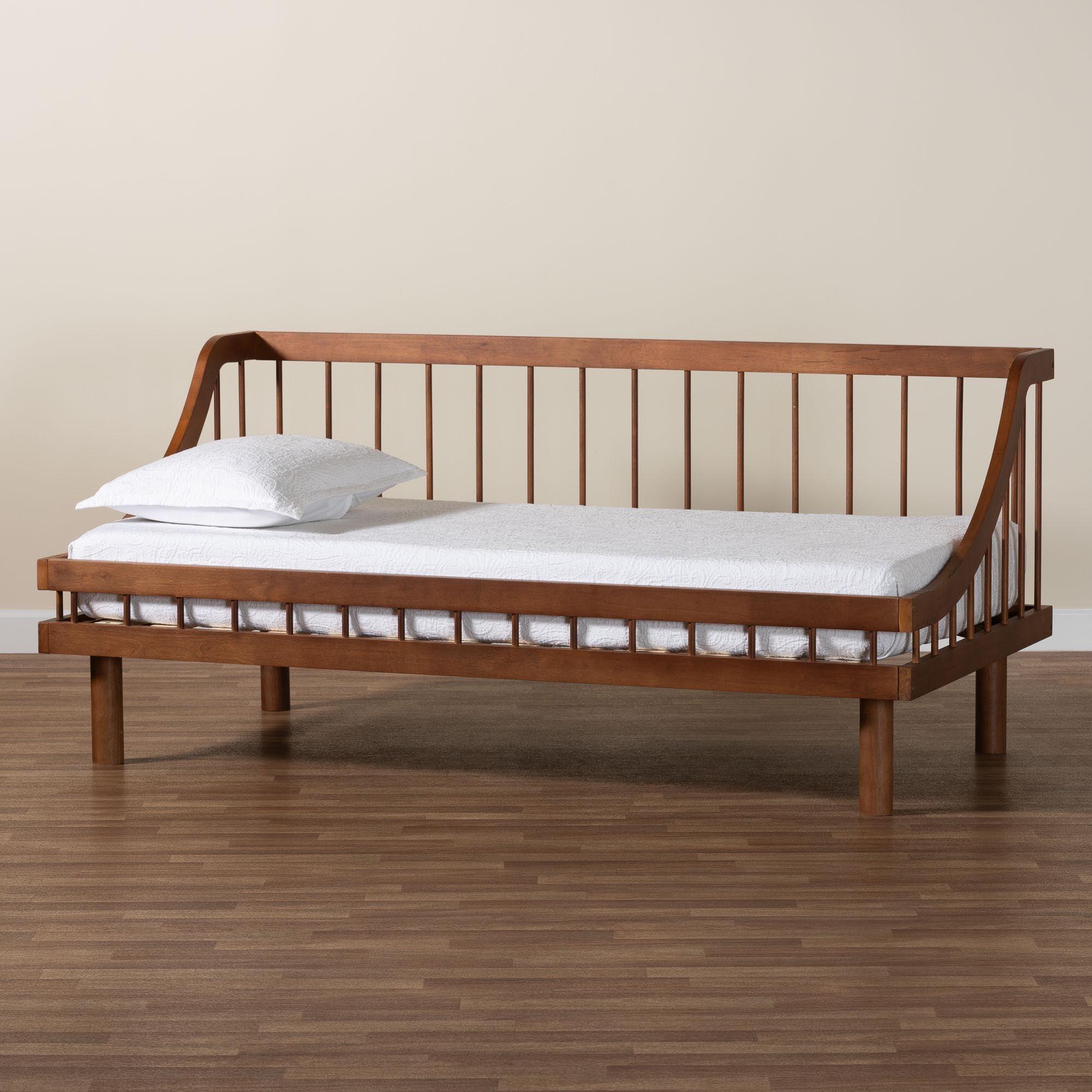 Helio Mid-Century Modern Finished Wood Daybed