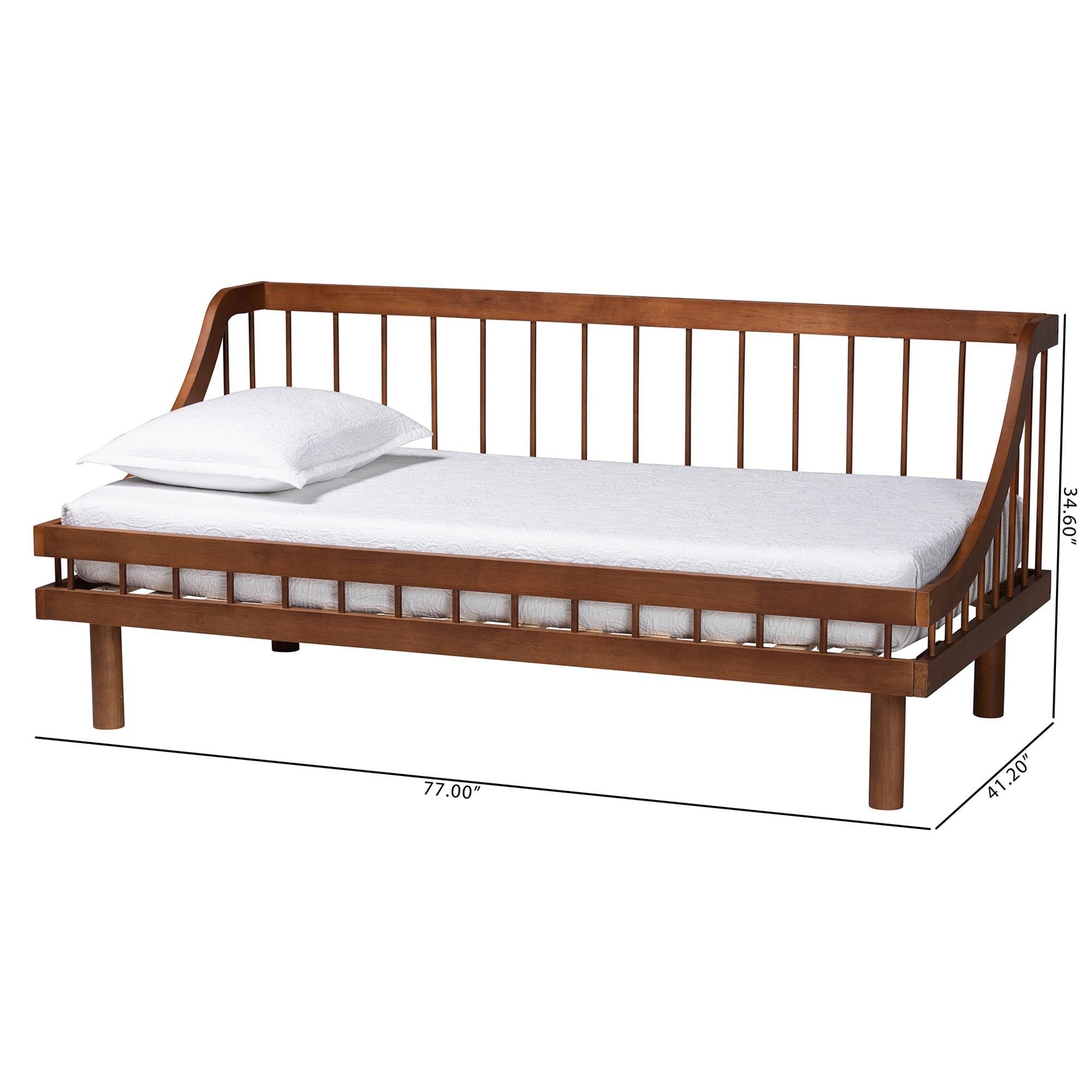 Helio Mid-Century Modern Finished Wood Daybed