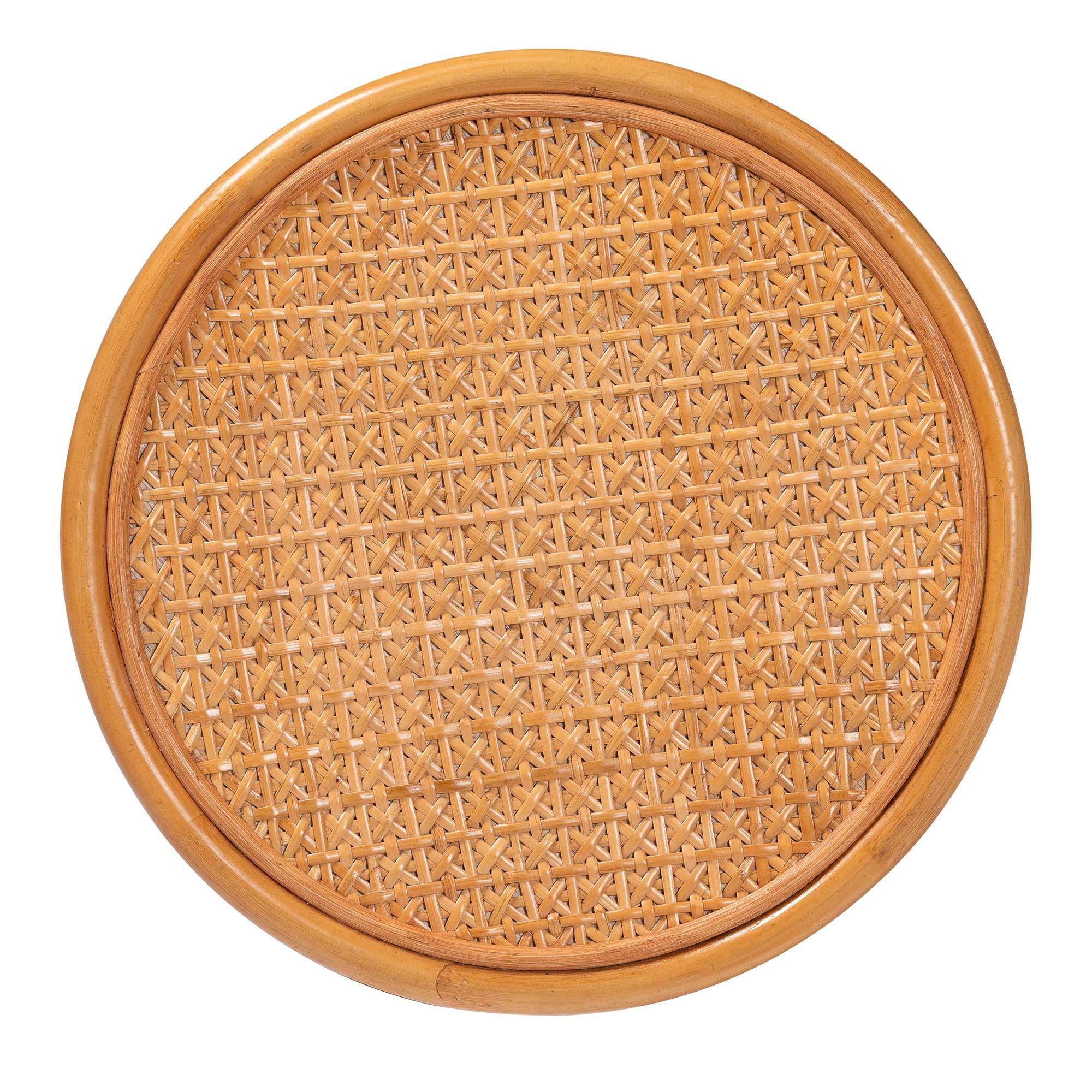 bali & pari Eldon Bohemian Honey Rattan End Table