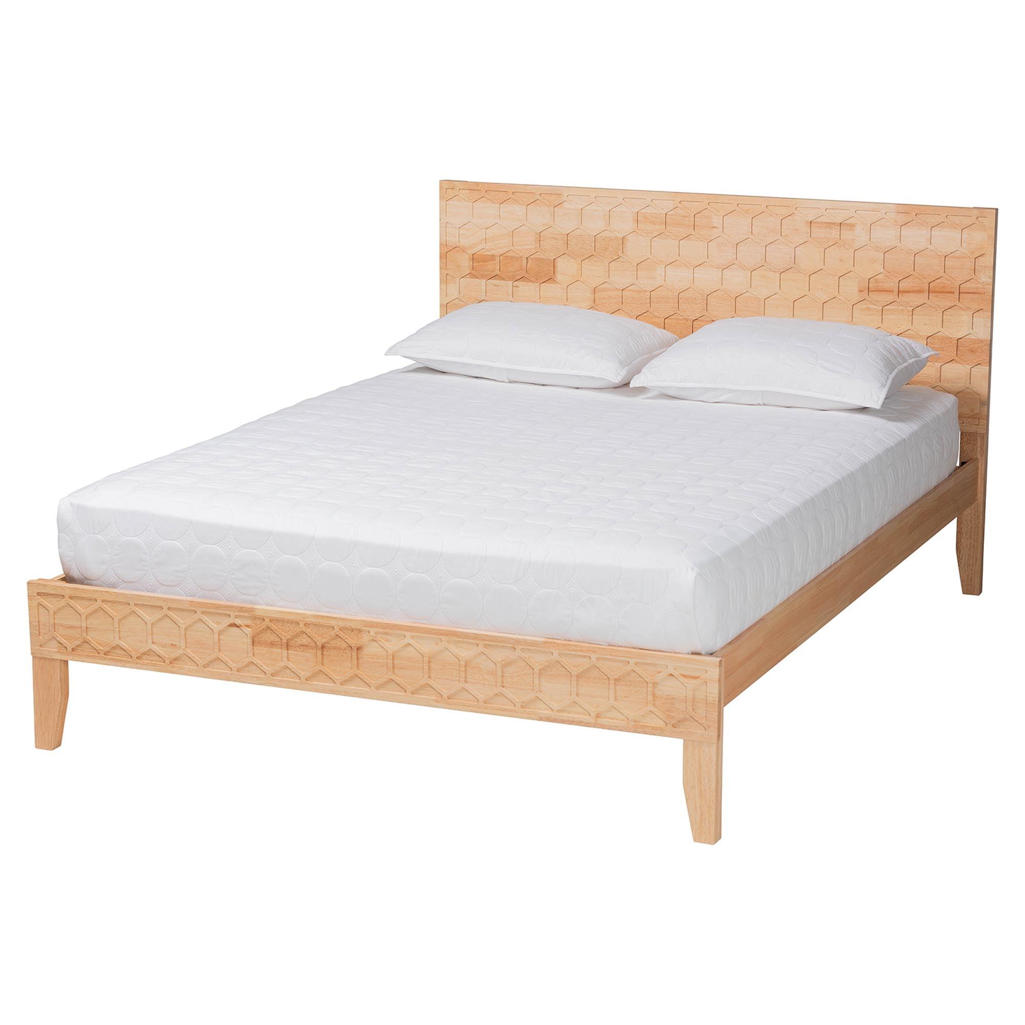Hosea Japandi Carved Honeycomb 4-Piece Bedroom Set
