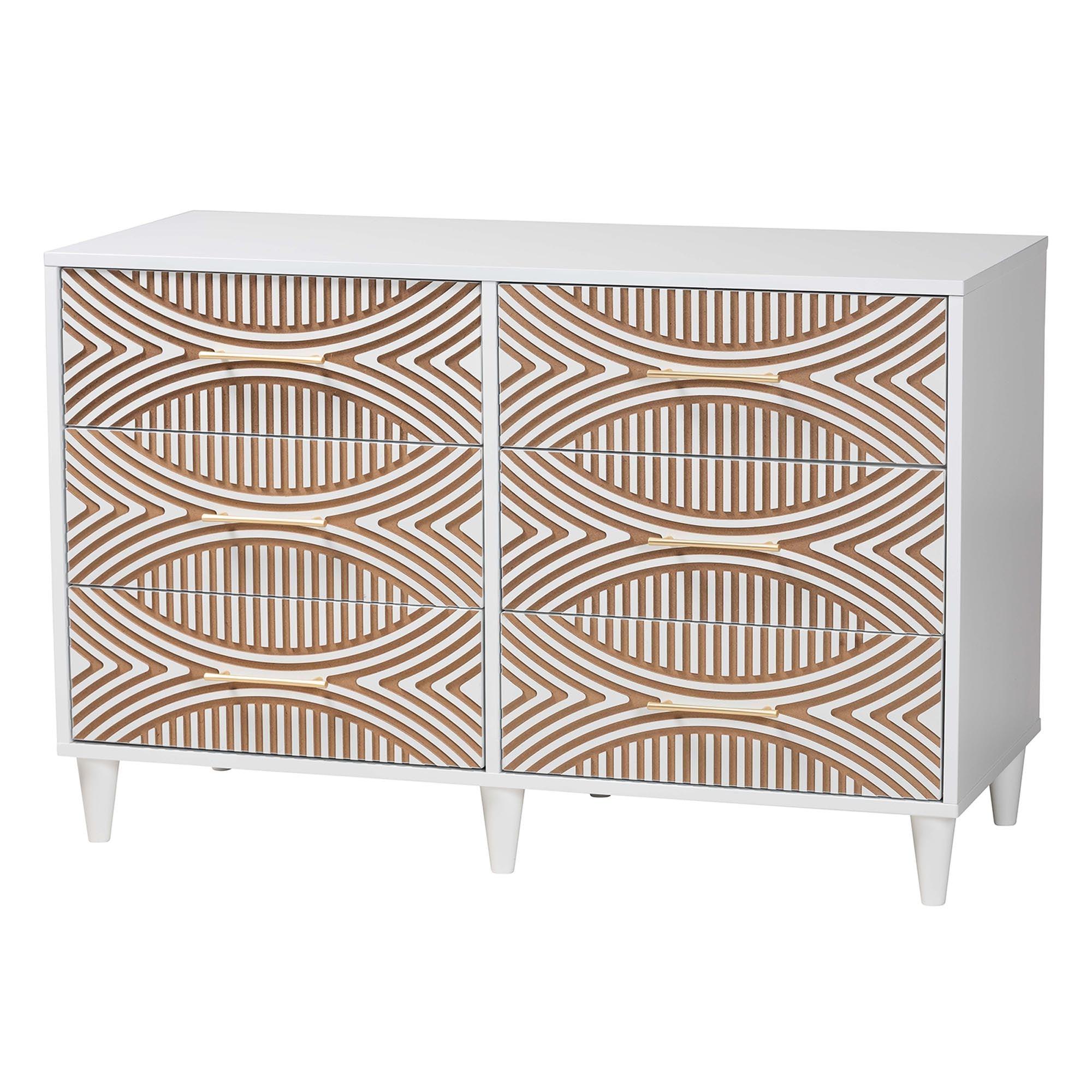 Louetta Coastal Caved Contrasting 4-Piece Bedroom Set