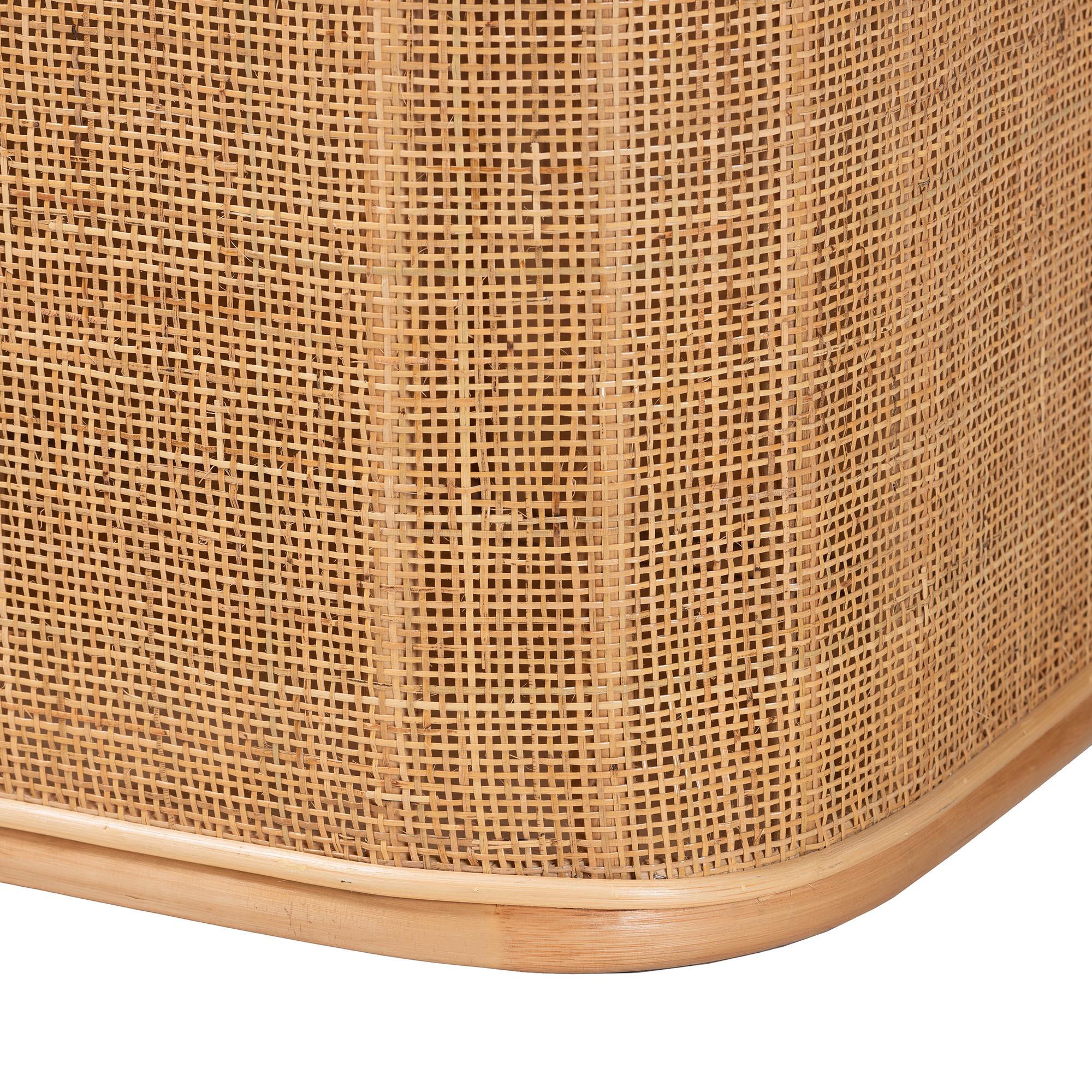bali & pari Ishana Bohemian Rattan Storage Bench