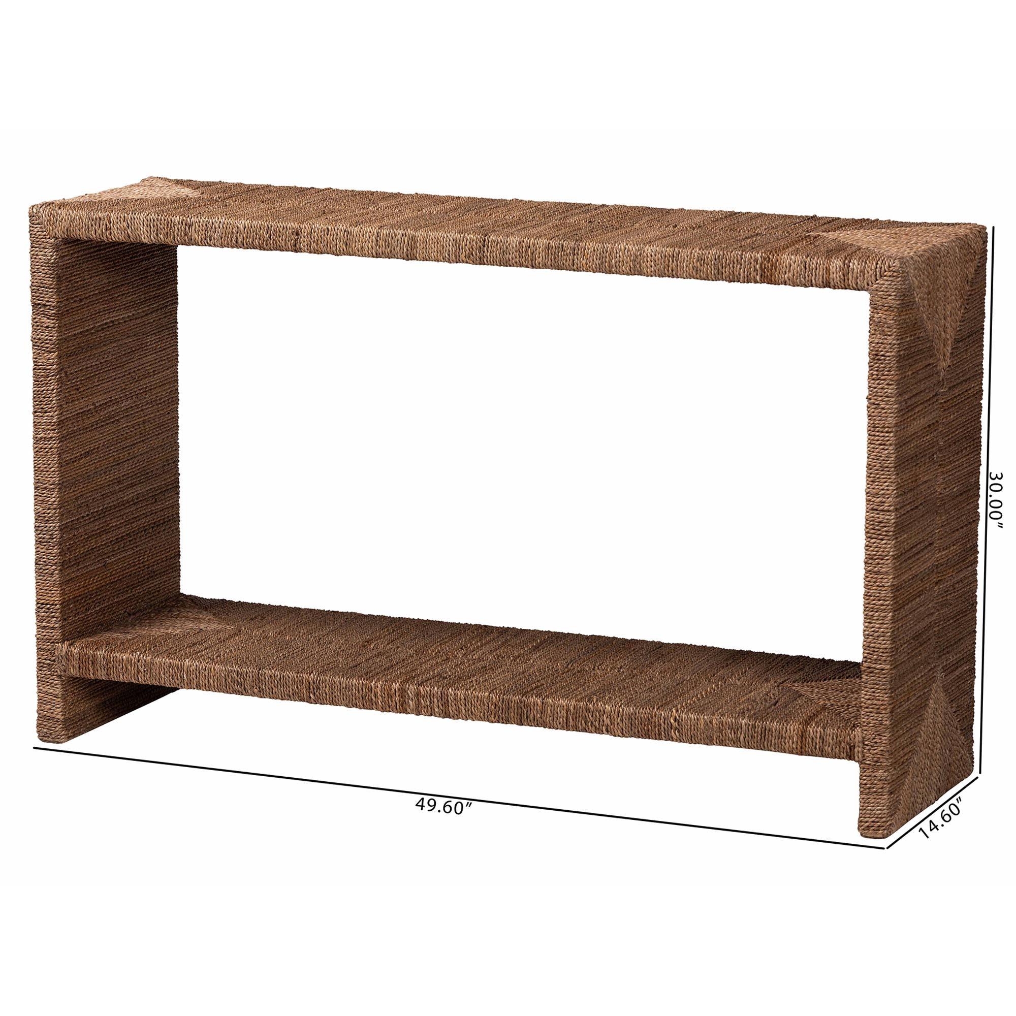 bali & pari Liza Bohemian Seagrass Console Table