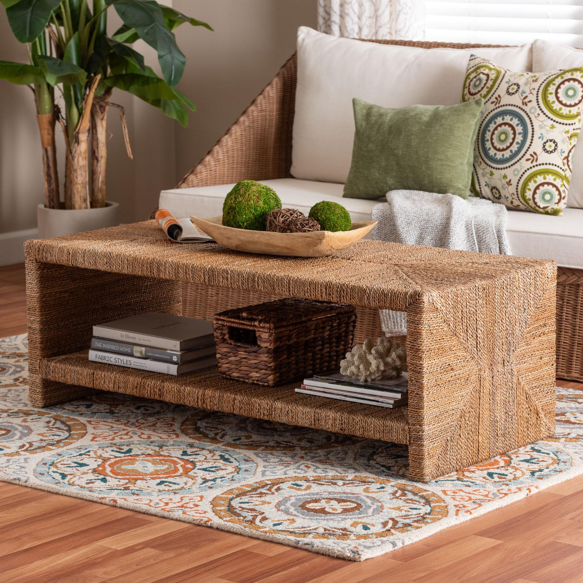 Bali & Pari Liza Rectangle Seagrass Coffee Table