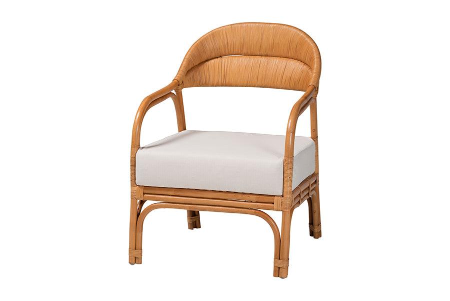 bali & pari Marisa Bohemian Light Honey Rattan Arm Chair