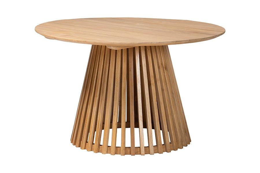 bali & pari Caribic Modern Slatted Acacia Wood Dining Table