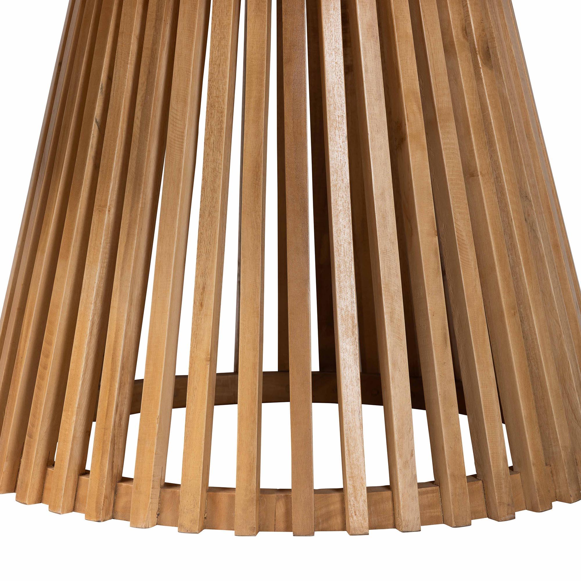 bali & pari Caribic Modern Slatted Acacia Wood Dining Table