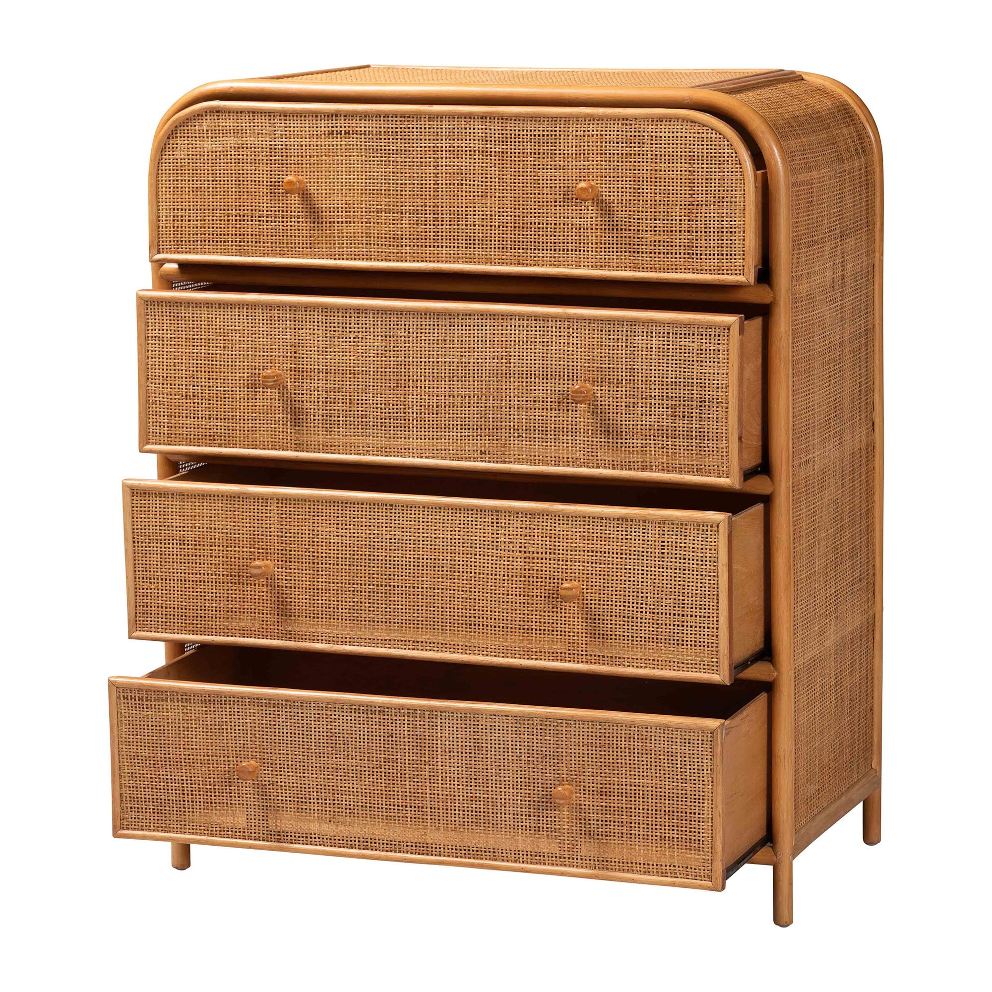 Bali & Pari Sampit Rattan 4-Drawer Storage Cabinet