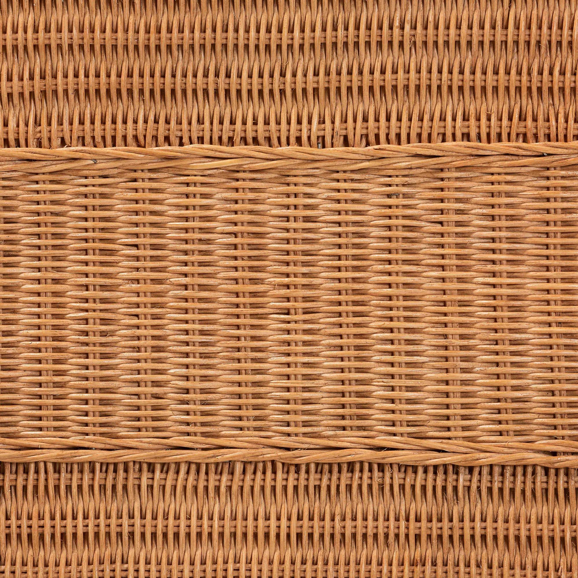 bali & pari Minahasa Bohemian Light Honey Braided Rattan Side Table
