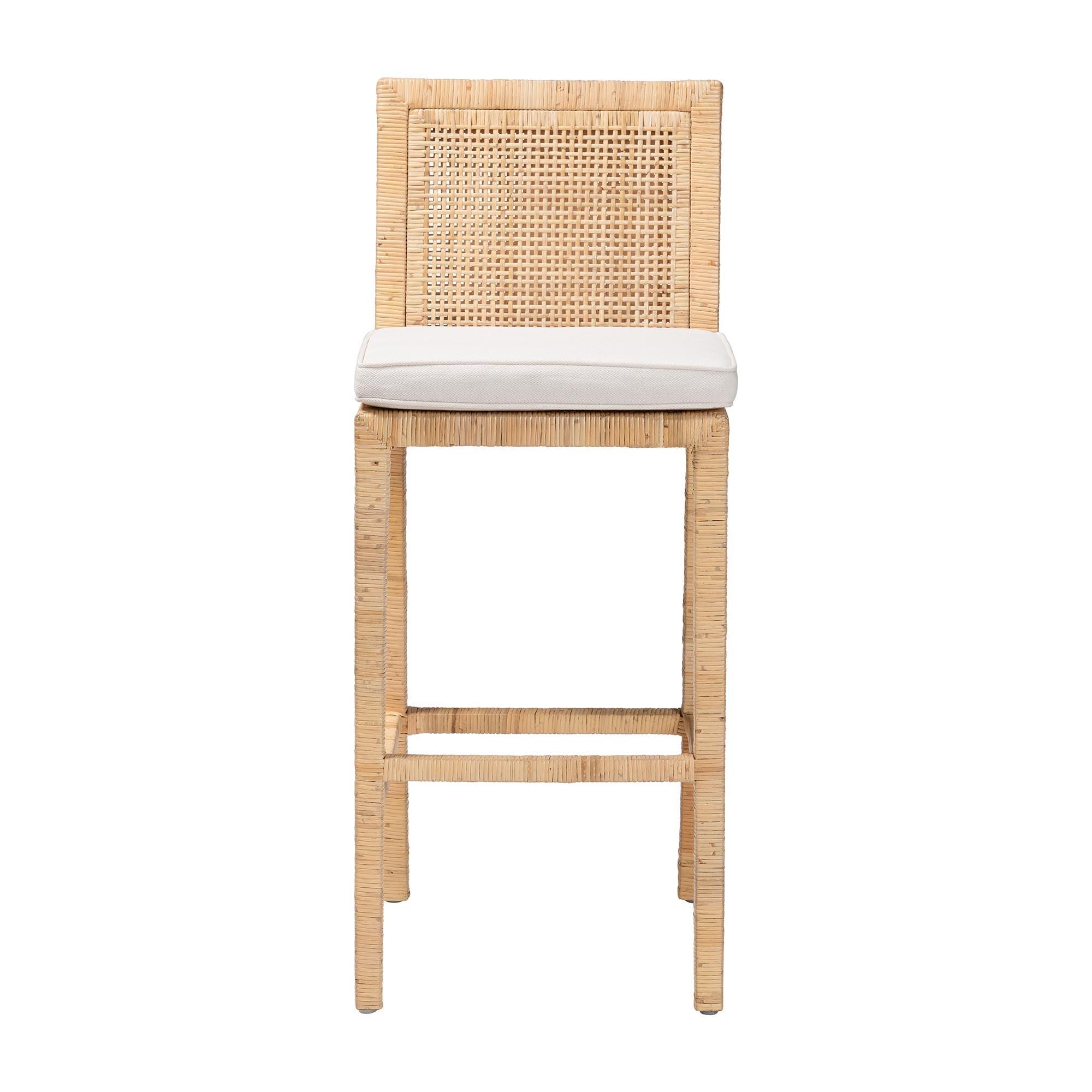 bali & pari Sofia Bohemian Rattan Bar Stool