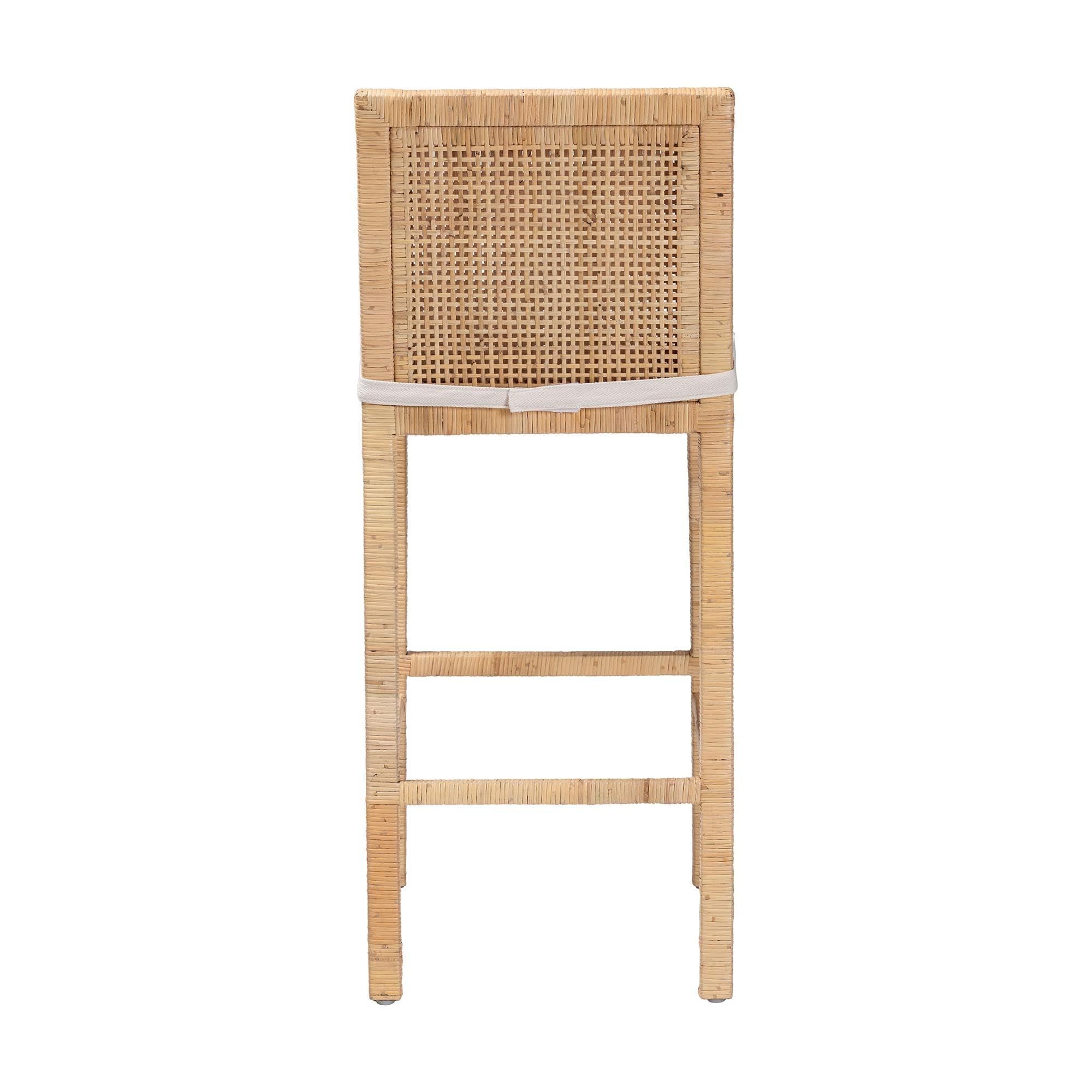 bali & pari Sofia Bohemian Rattan Bar Stool