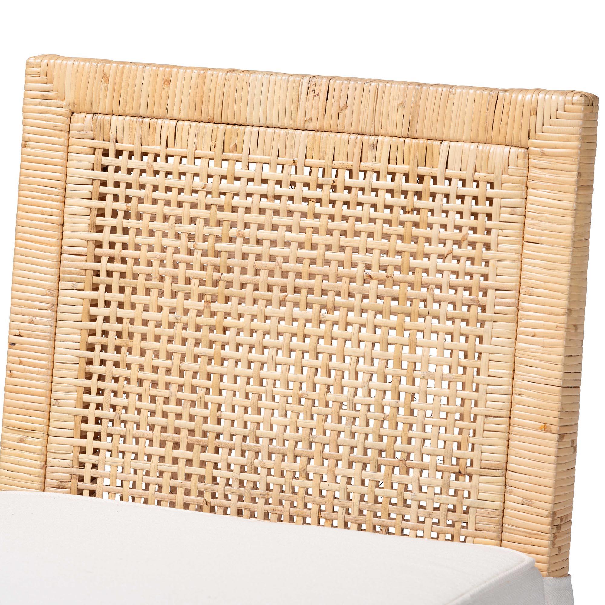 bali & pari Sofia Bohemian Rattan Bar Stool