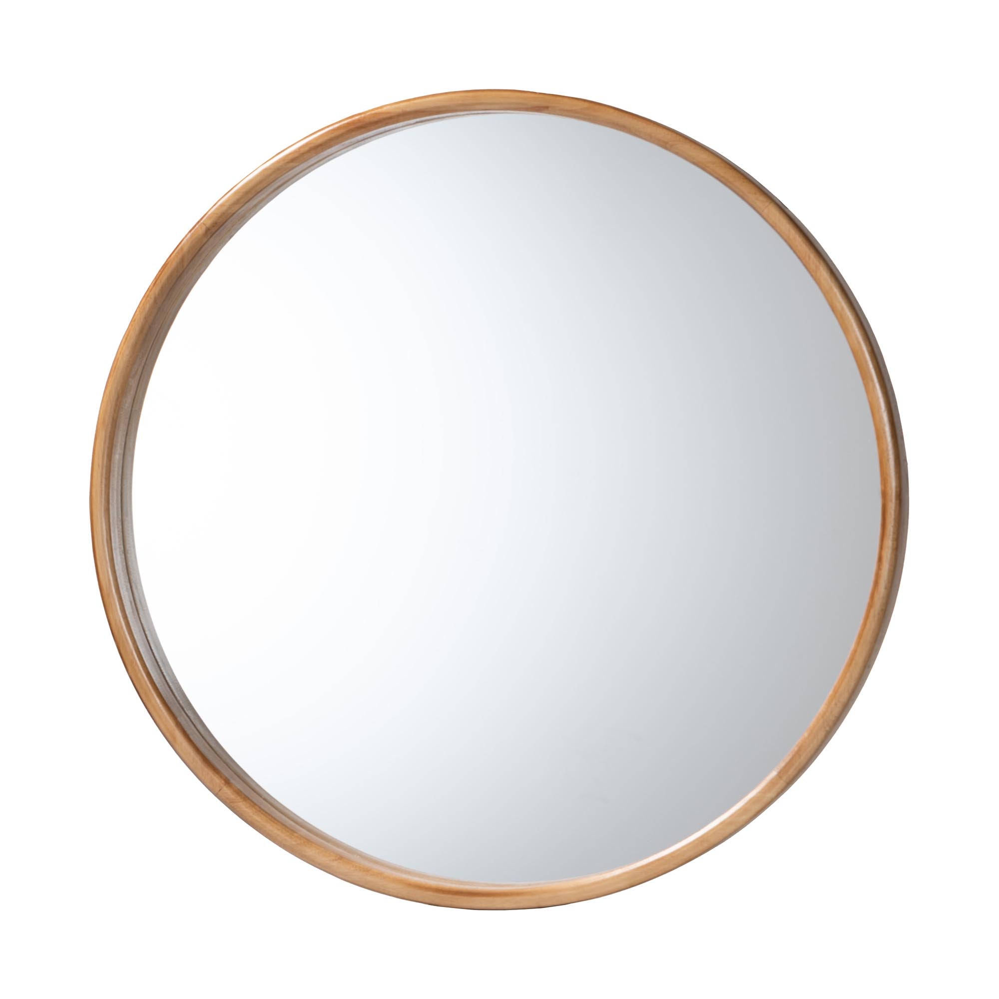 Tazara Japandi Round Accent Wall Mirror