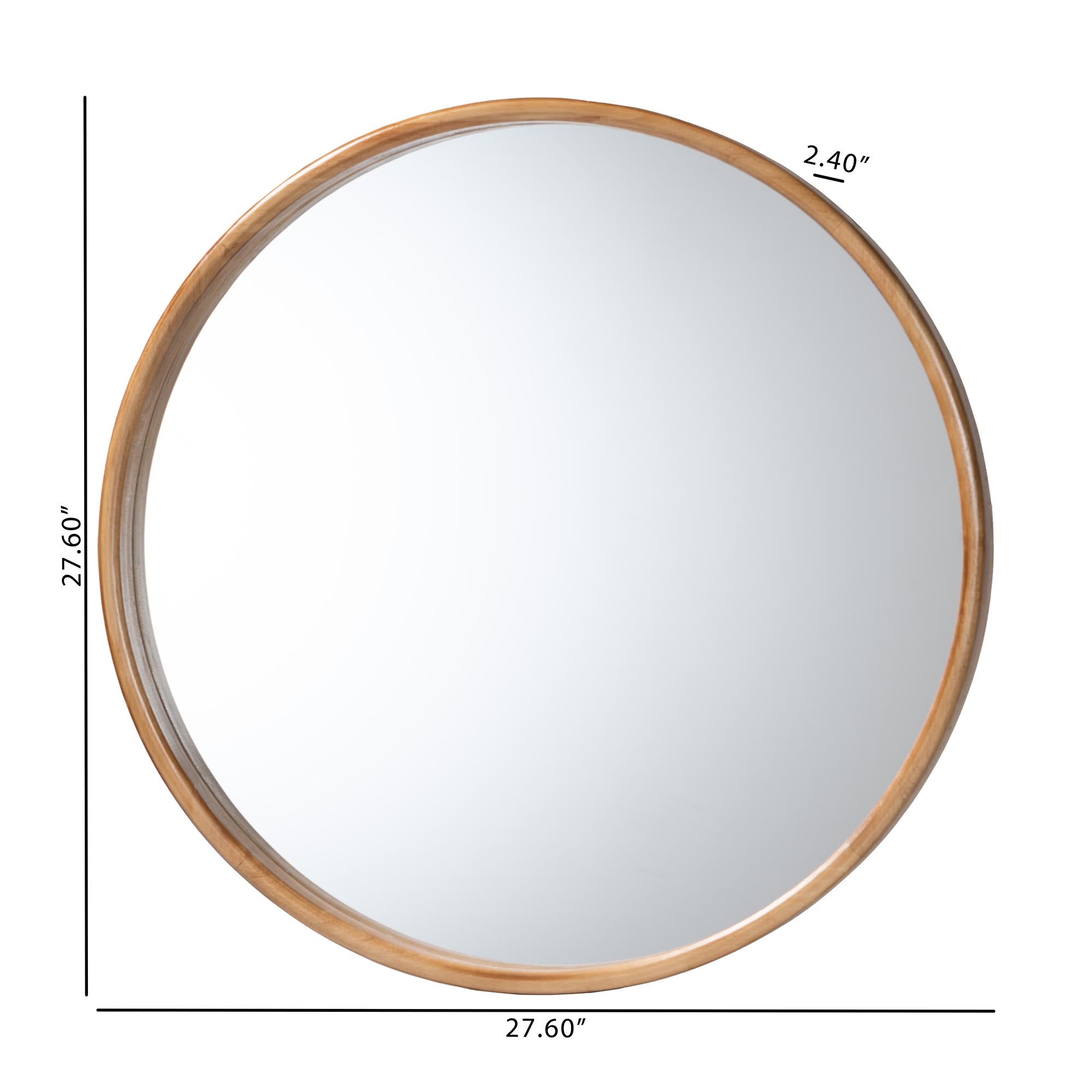 Tazara Japandi Round Accent Wall Mirror