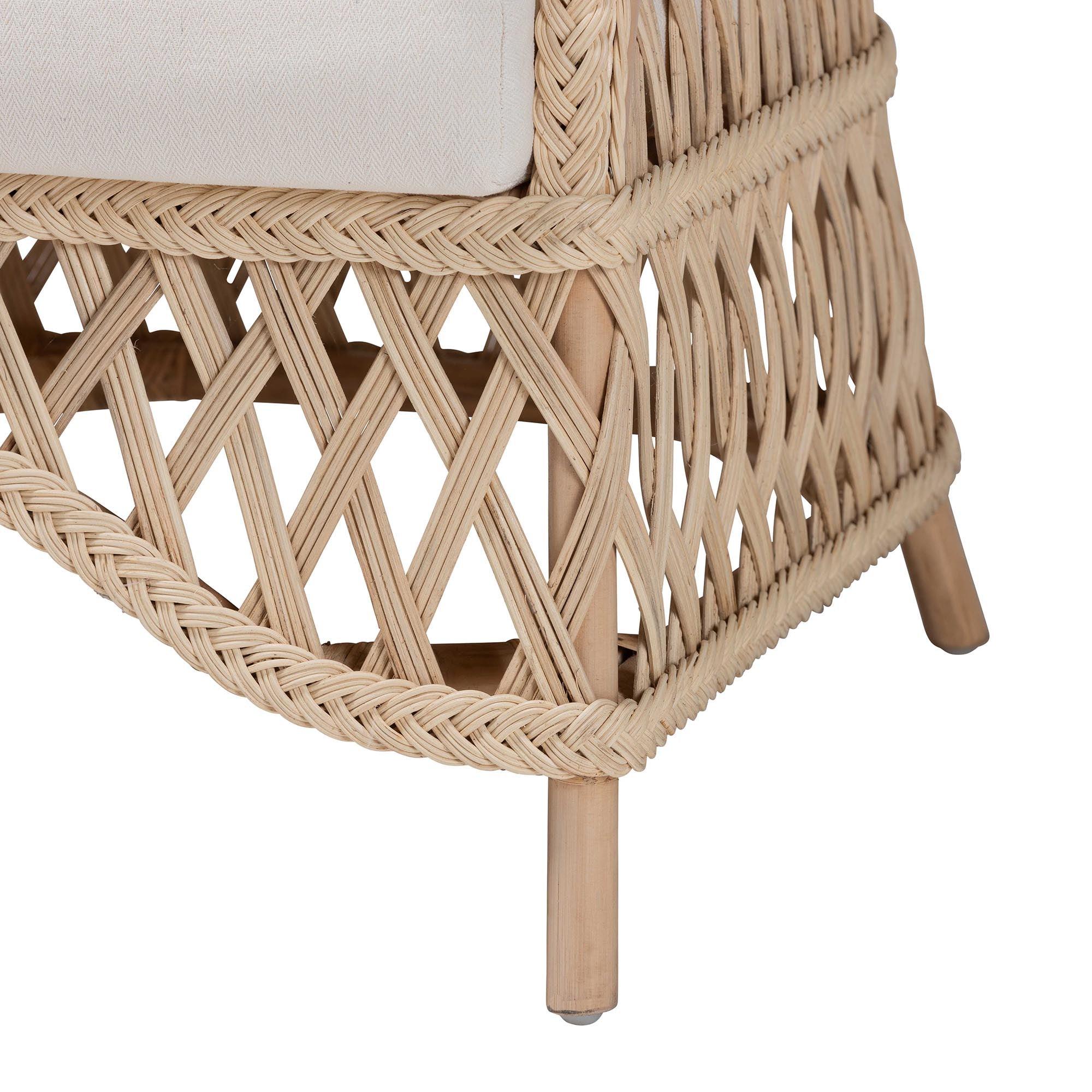 bali & pari Florence Bohemian Braided Rattan Arm Chair