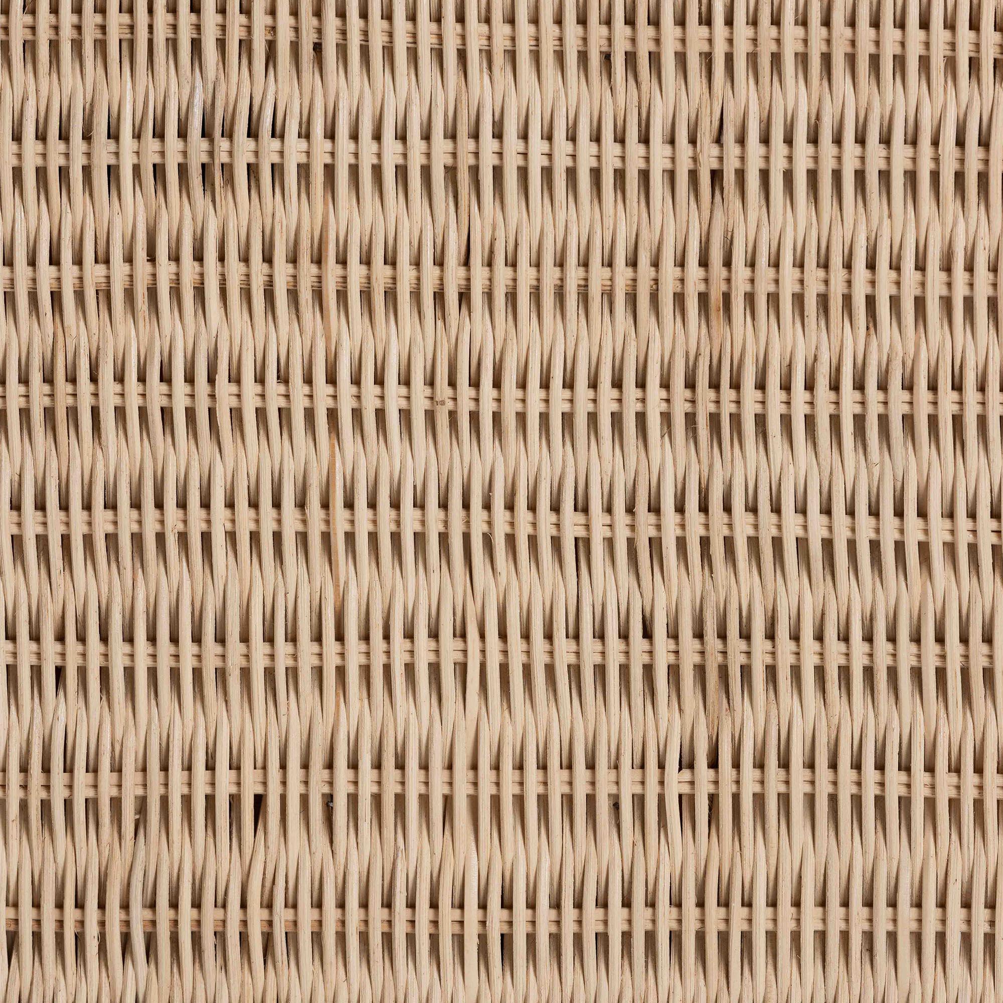 bali & pari Lanica Japandi Sun-Bleached Braided Rattan 6-Drawer Dresser