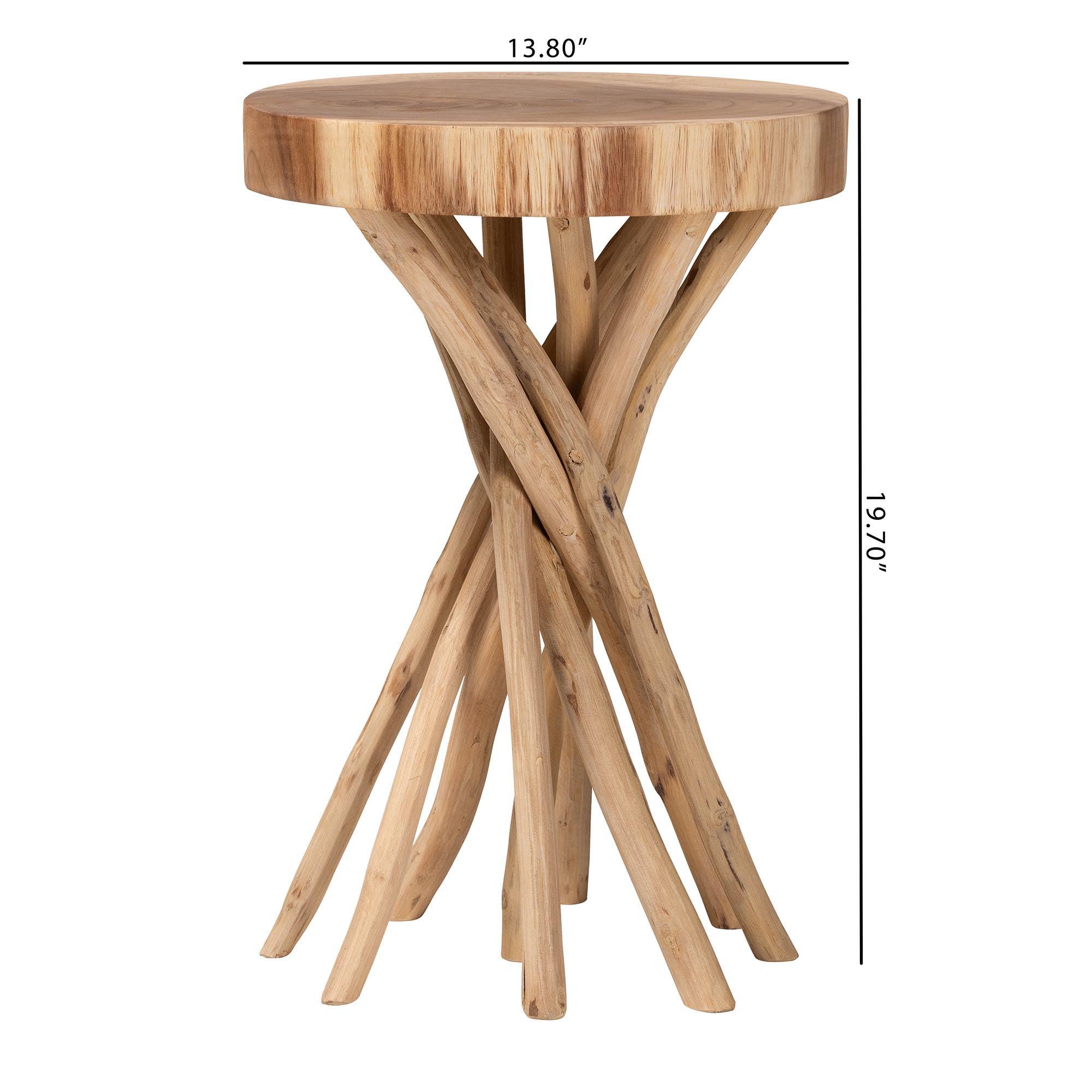 bali & pari Liberte Teak Wood End Table