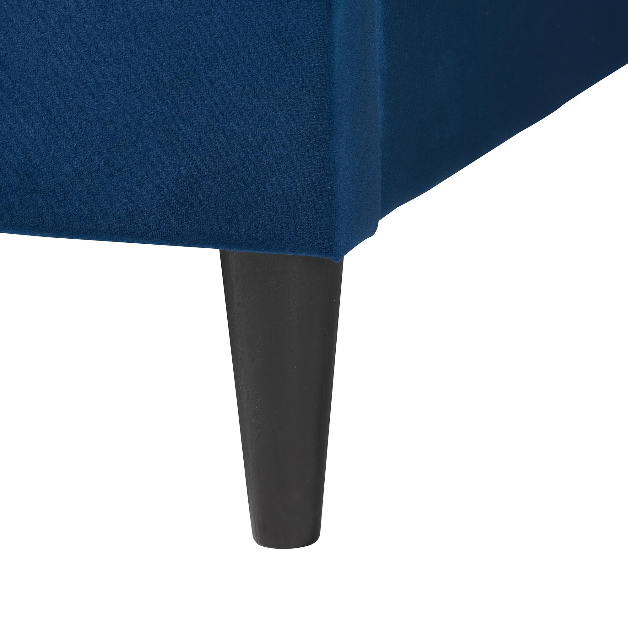 Payne Modern Glam Velvet and Wood Bed