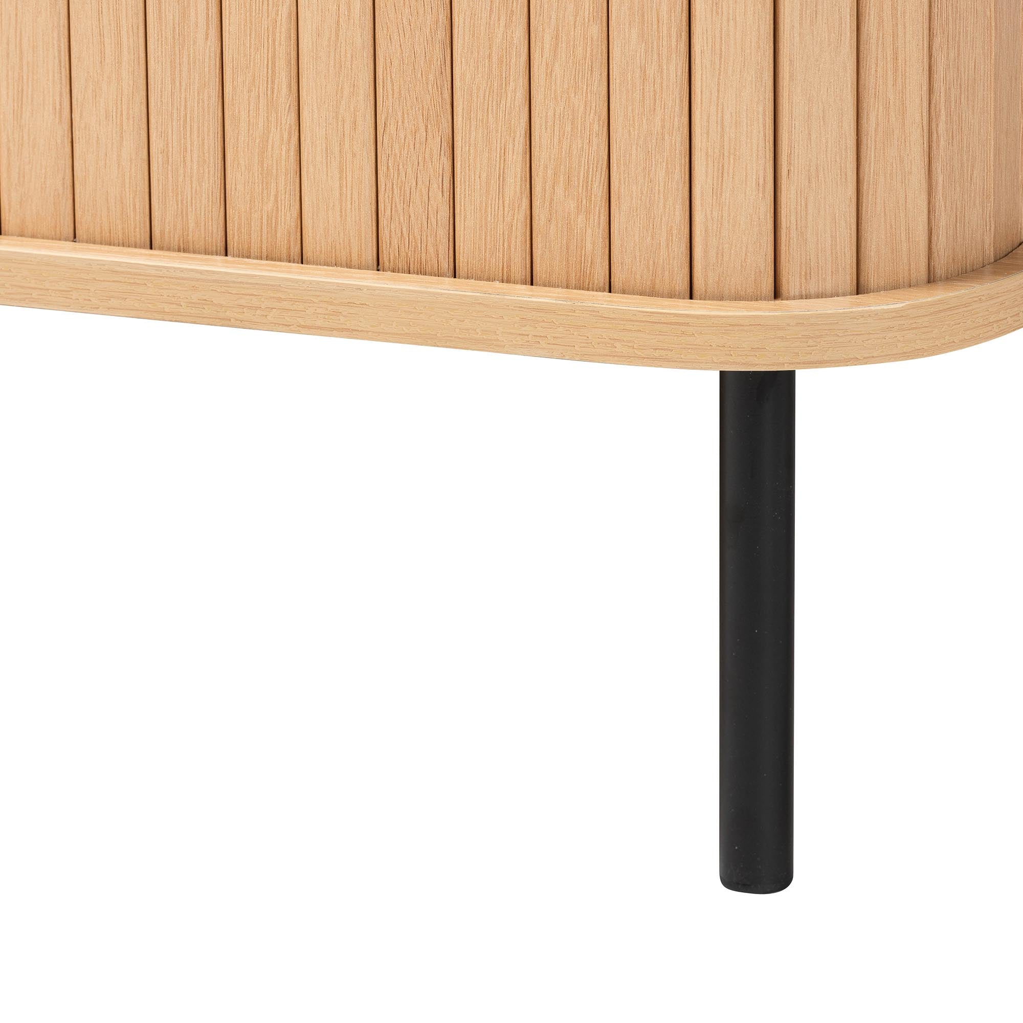 Lucia Fluted Wood Sideboard Mid-Century Modern Buffet