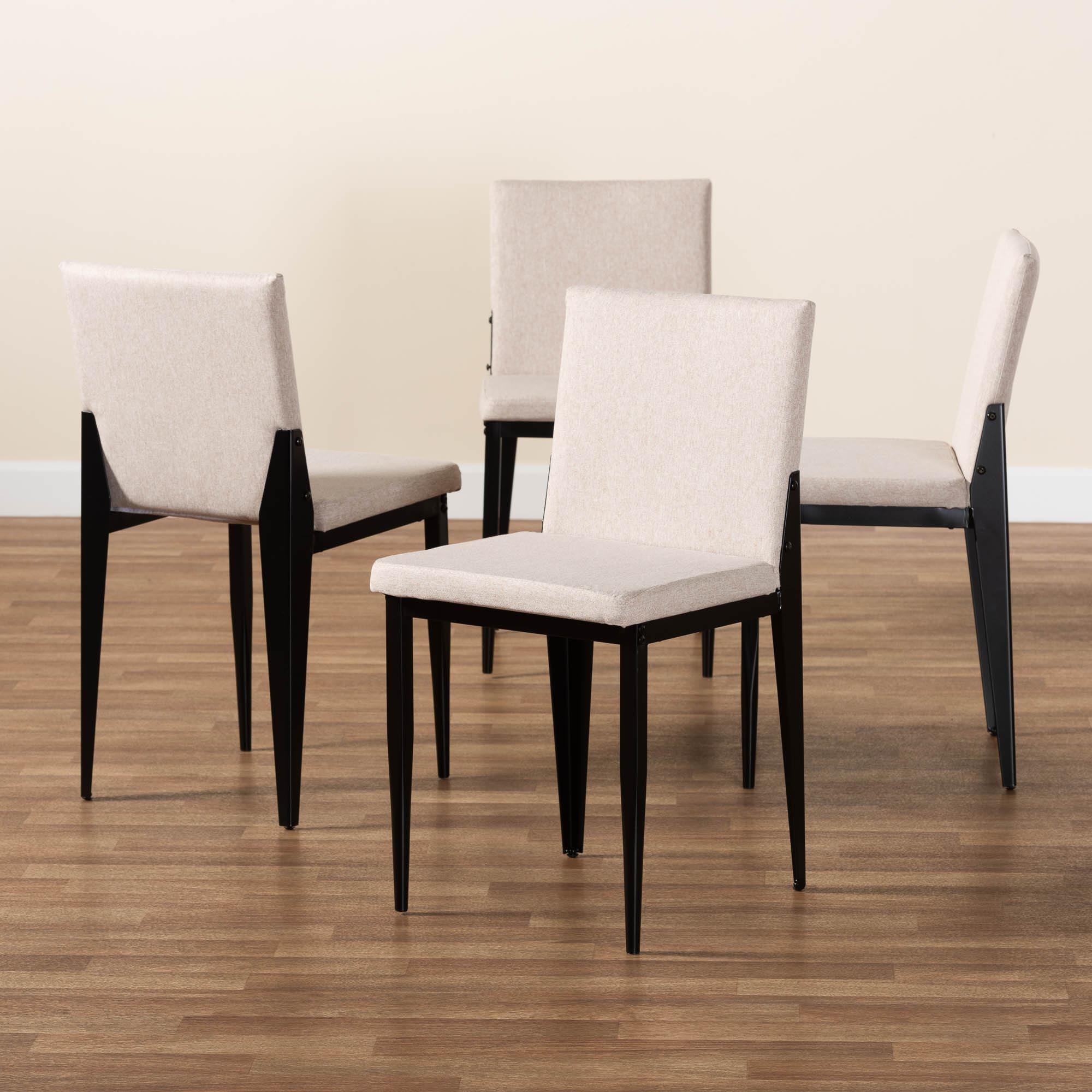 Bishop Industrial Fabric and Metal Dining Chair