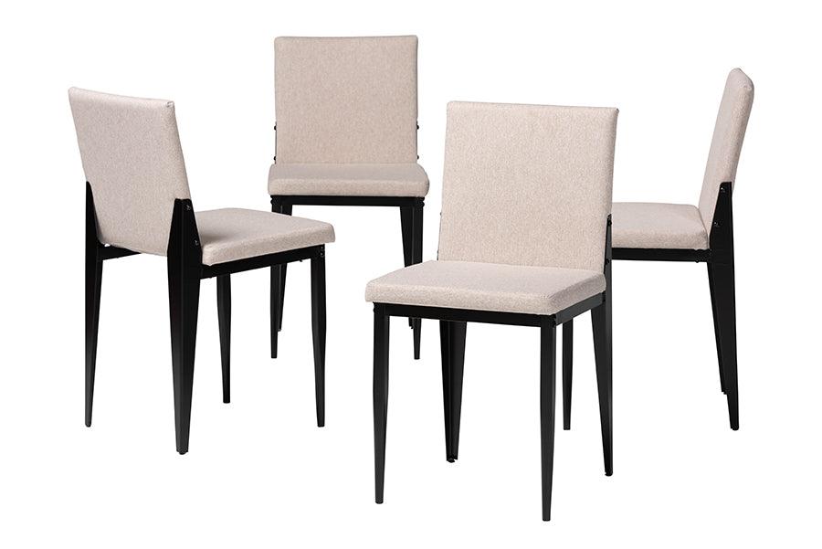 Bishop Industrial Fabric and Metal Dining Chair