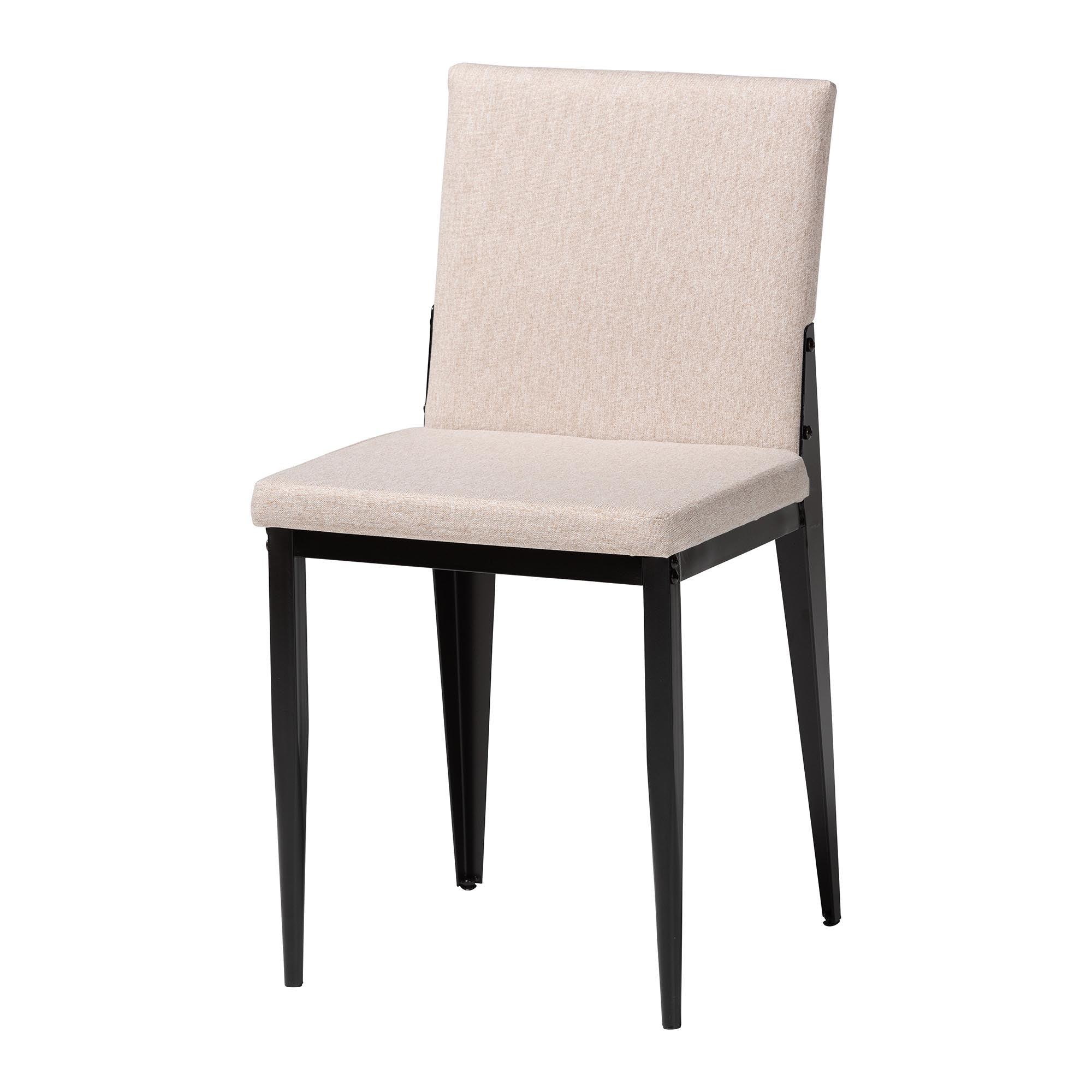 Bishop Industrial Fabric and Metal Dining Chair
