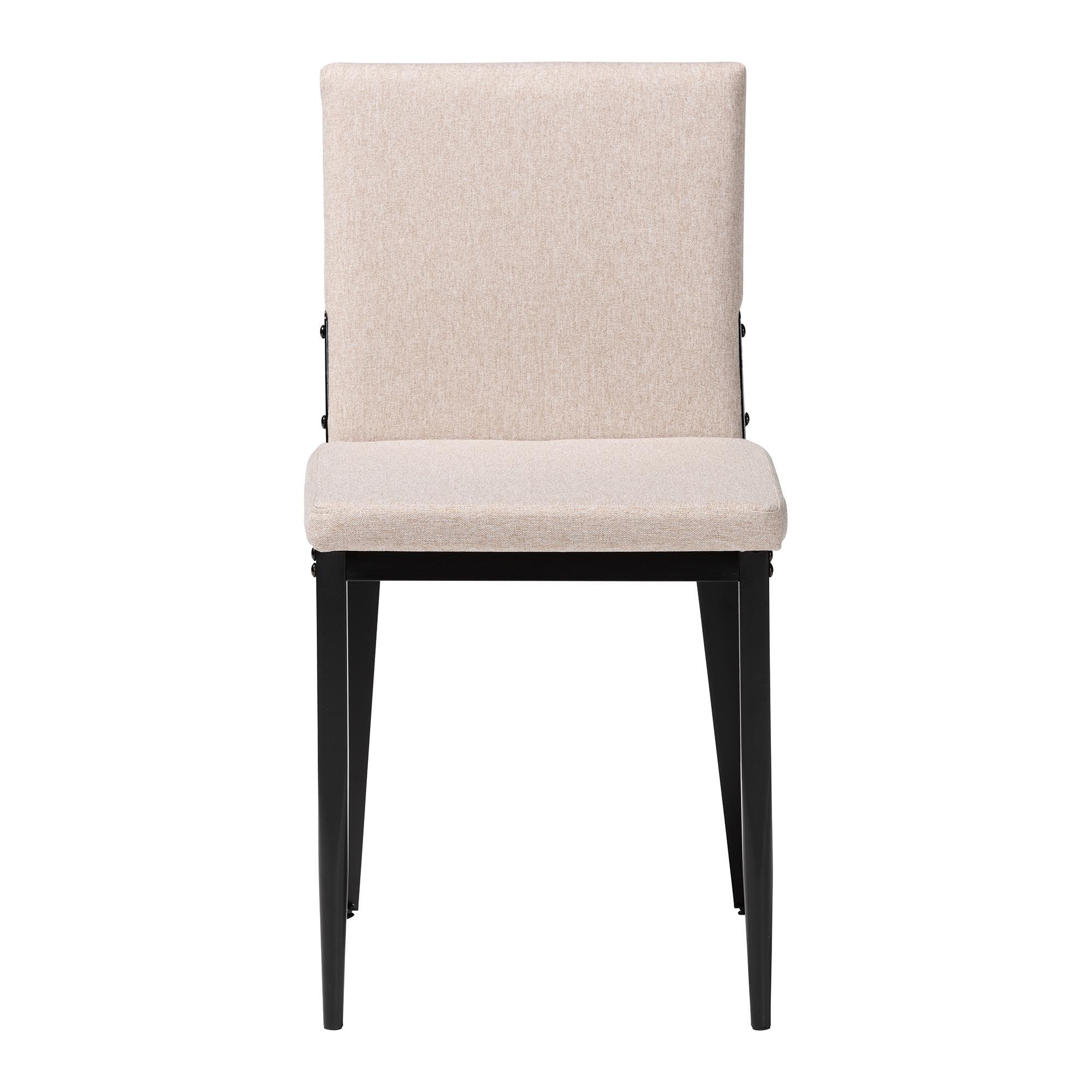 Bishop Industrial Fabric and Metal Dining Chair