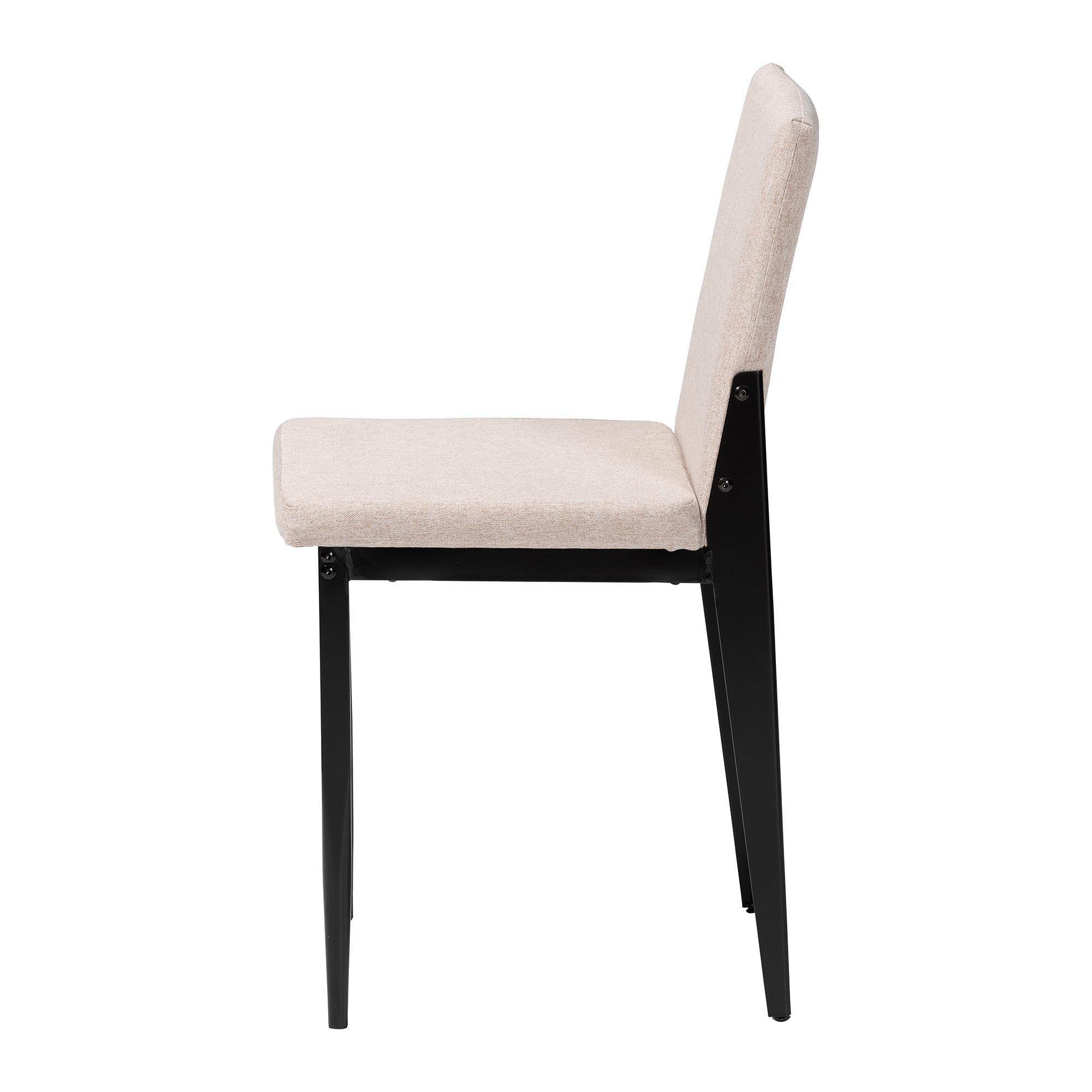 Bishop Industrial Fabric and Metal Dining Chair