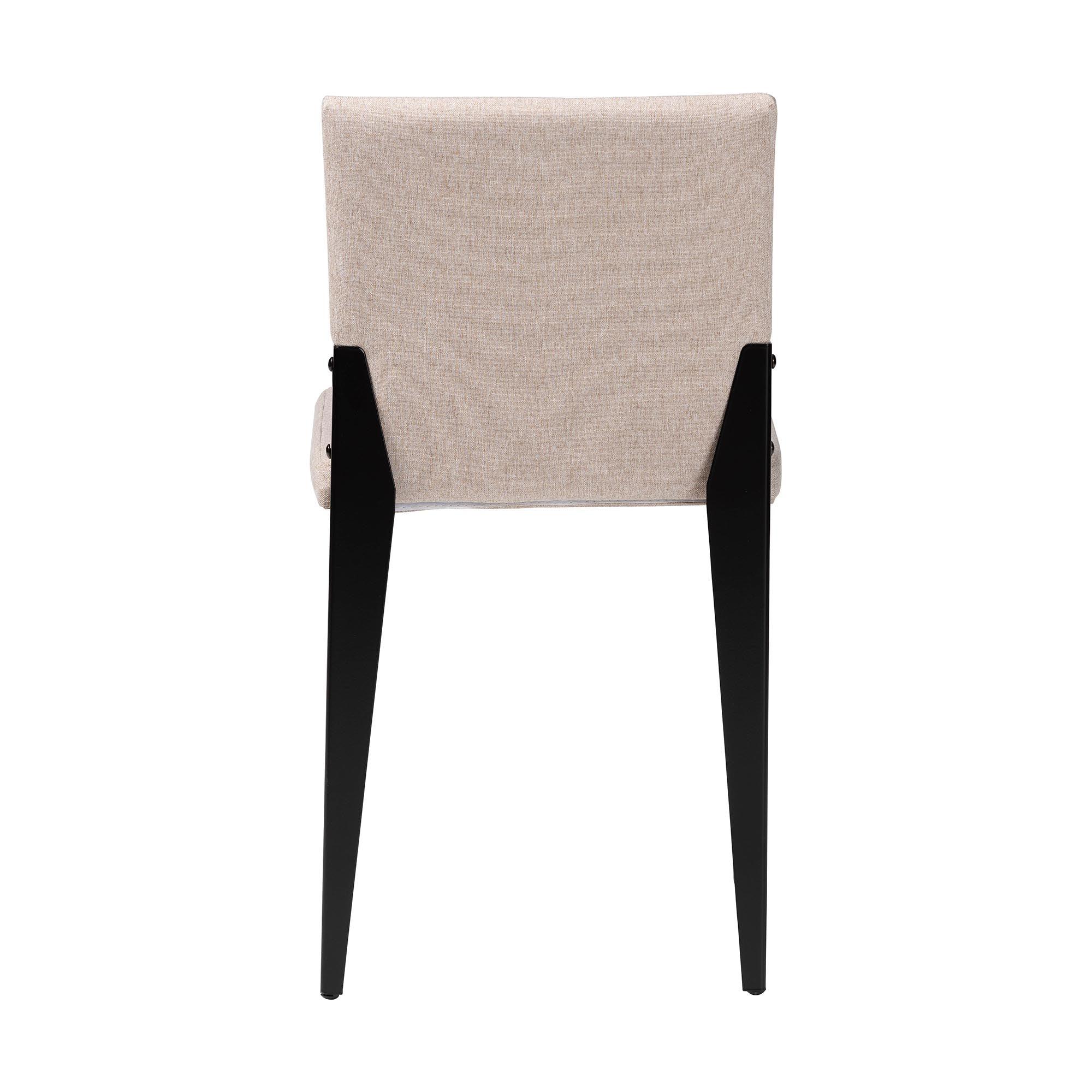 Bishop Industrial Fabric and Metal Dining Chair