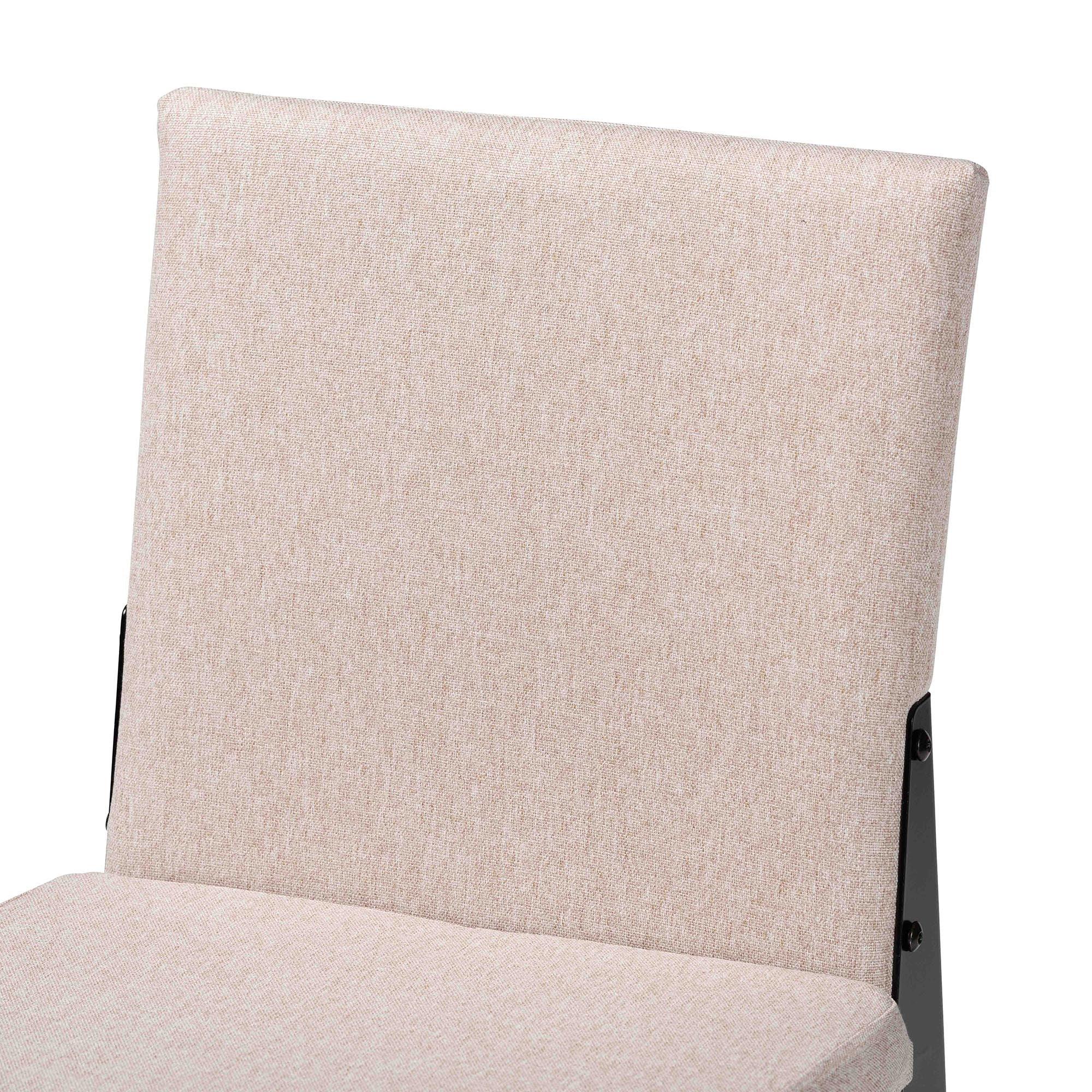 Bishop Industrial Fabric and Metal Dining Chair