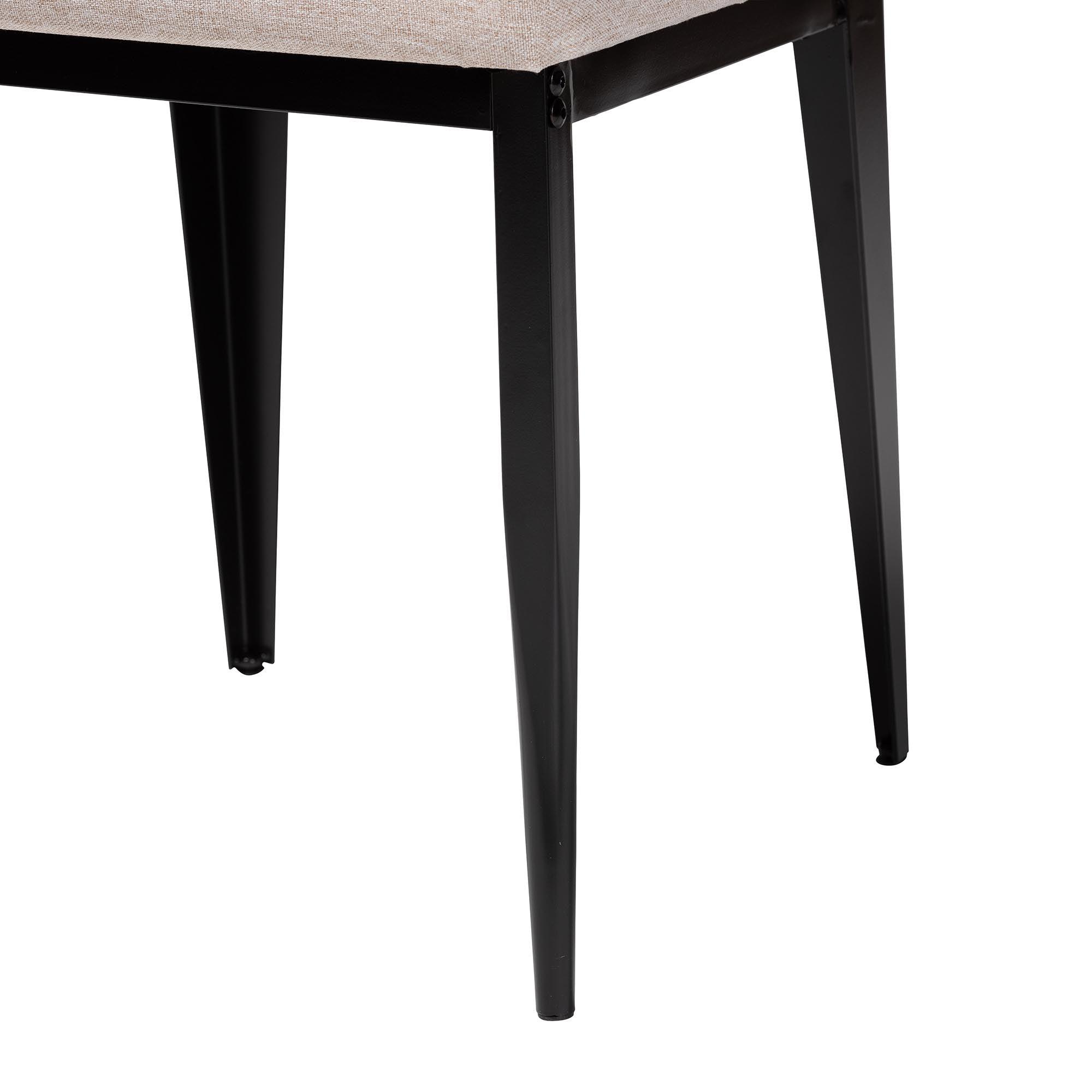Bishop Industrial Fabric and Metal Dining Chair