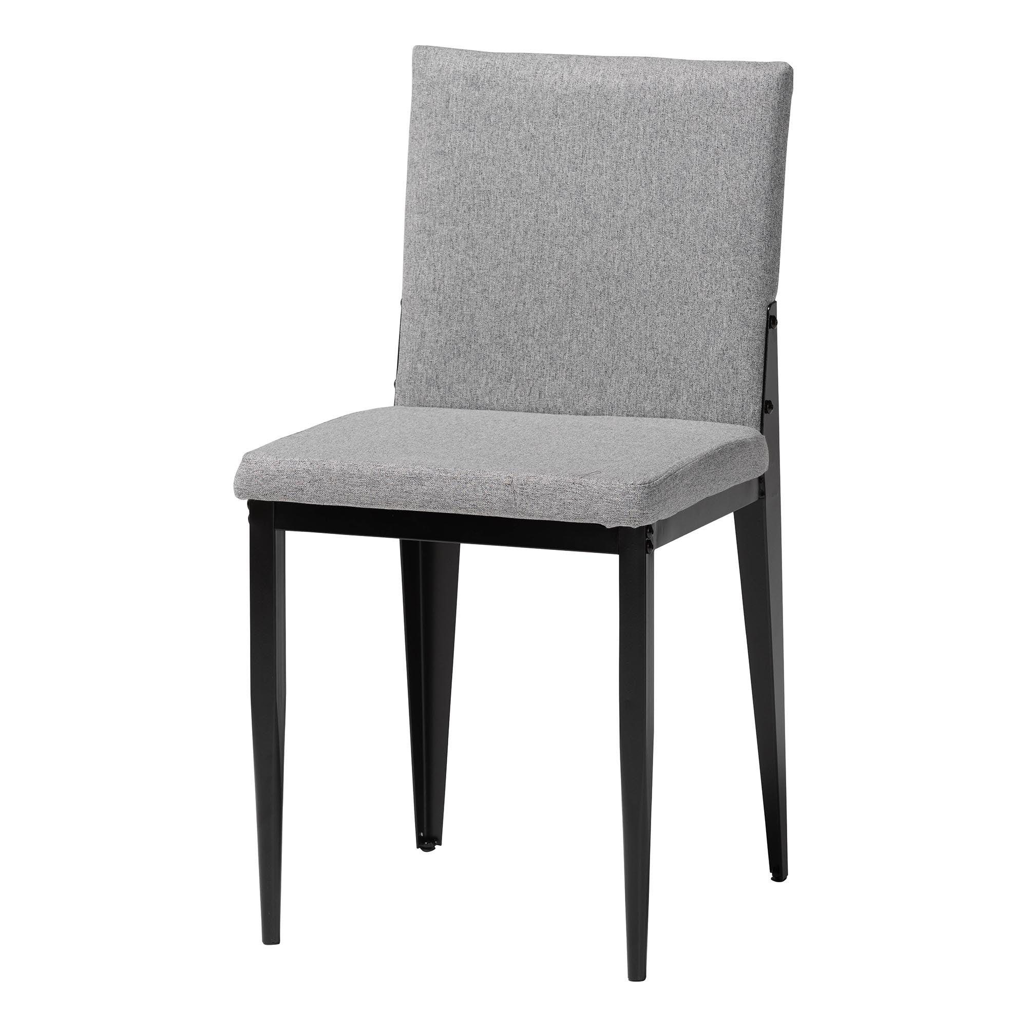 Bishop Industrial Fabric and Metal Dining Chair