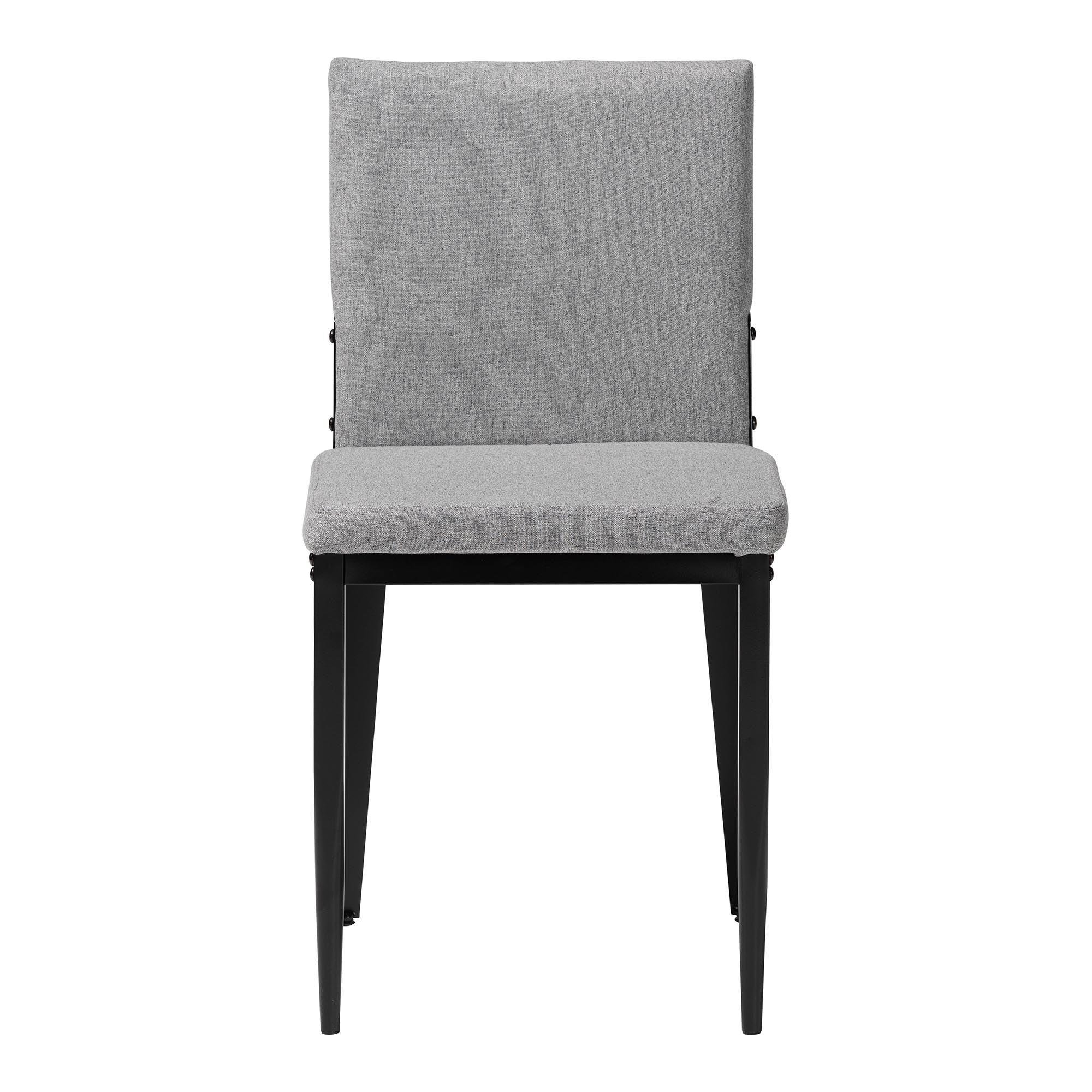 Bishop Industrial Fabric and Metal Dining Chair