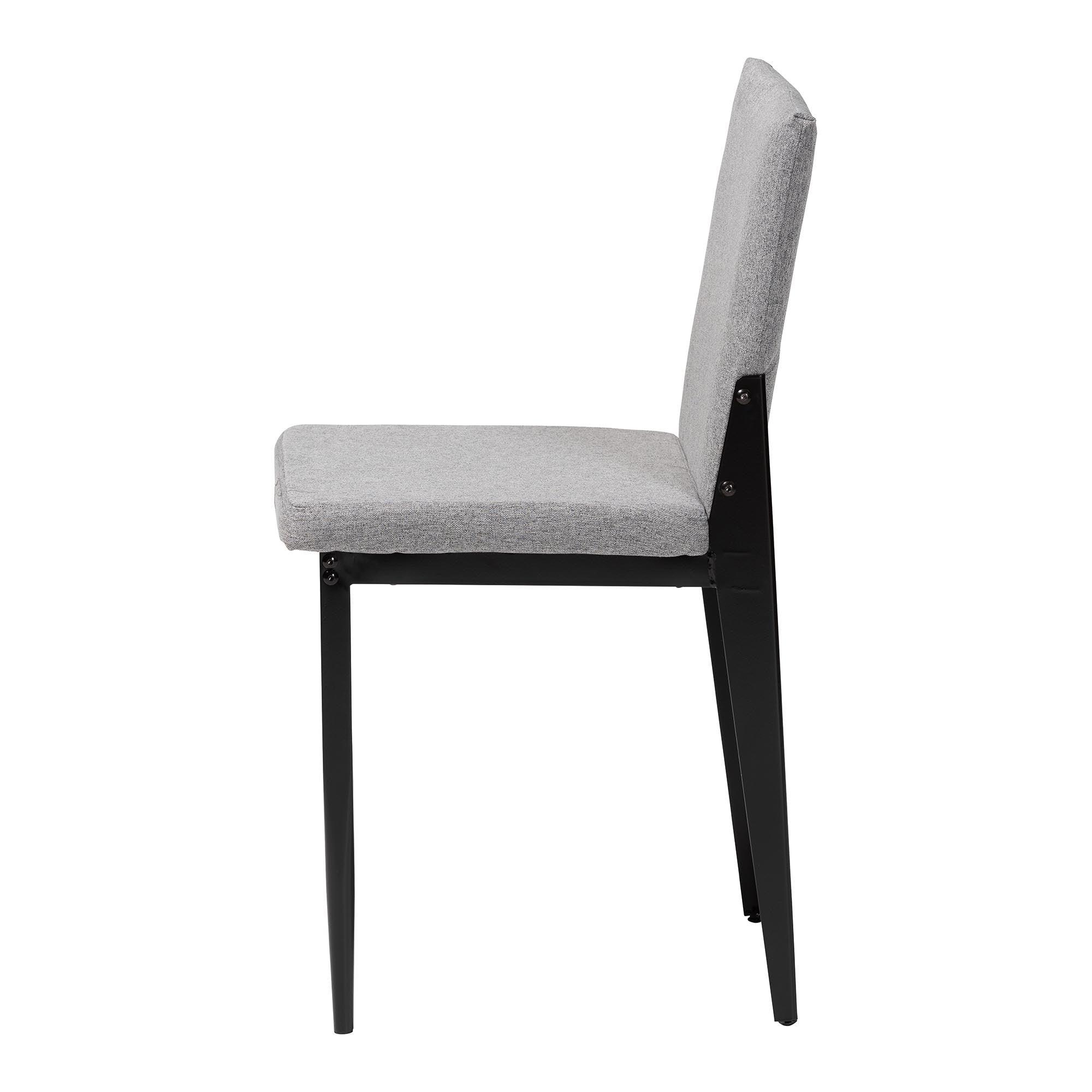 Bishop Industrial Fabric and Metal Dining Chair