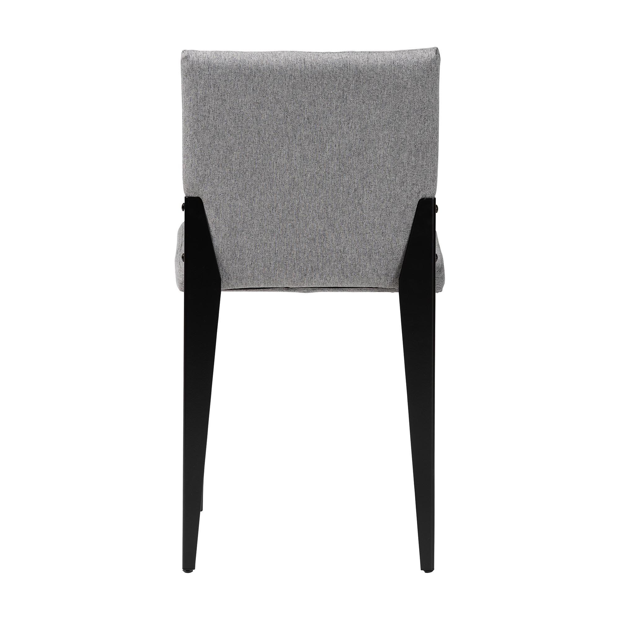 Bishop Industrial Fabric and Metal Dining Chair