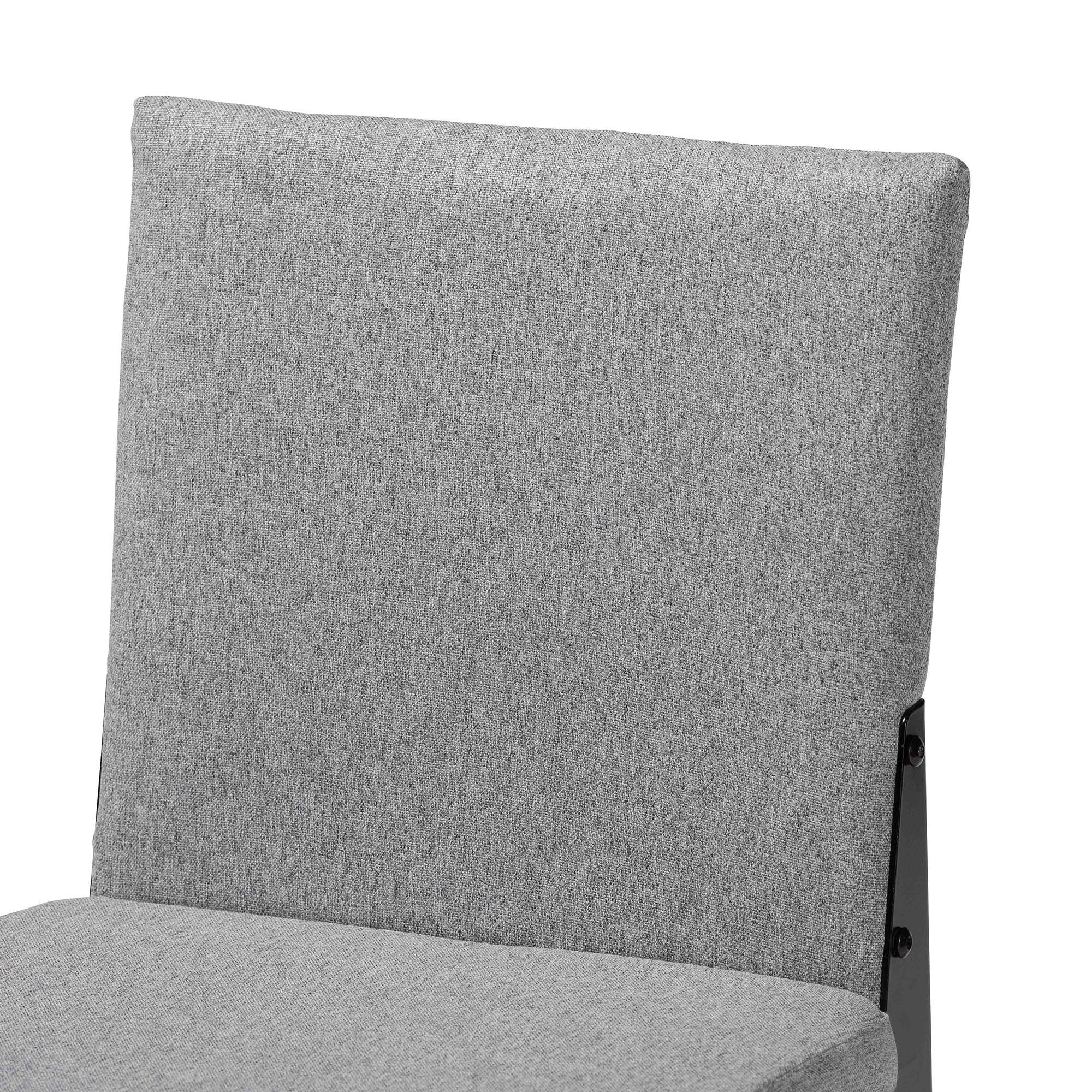Bishop Industrial Fabric and Metal Dining Chair