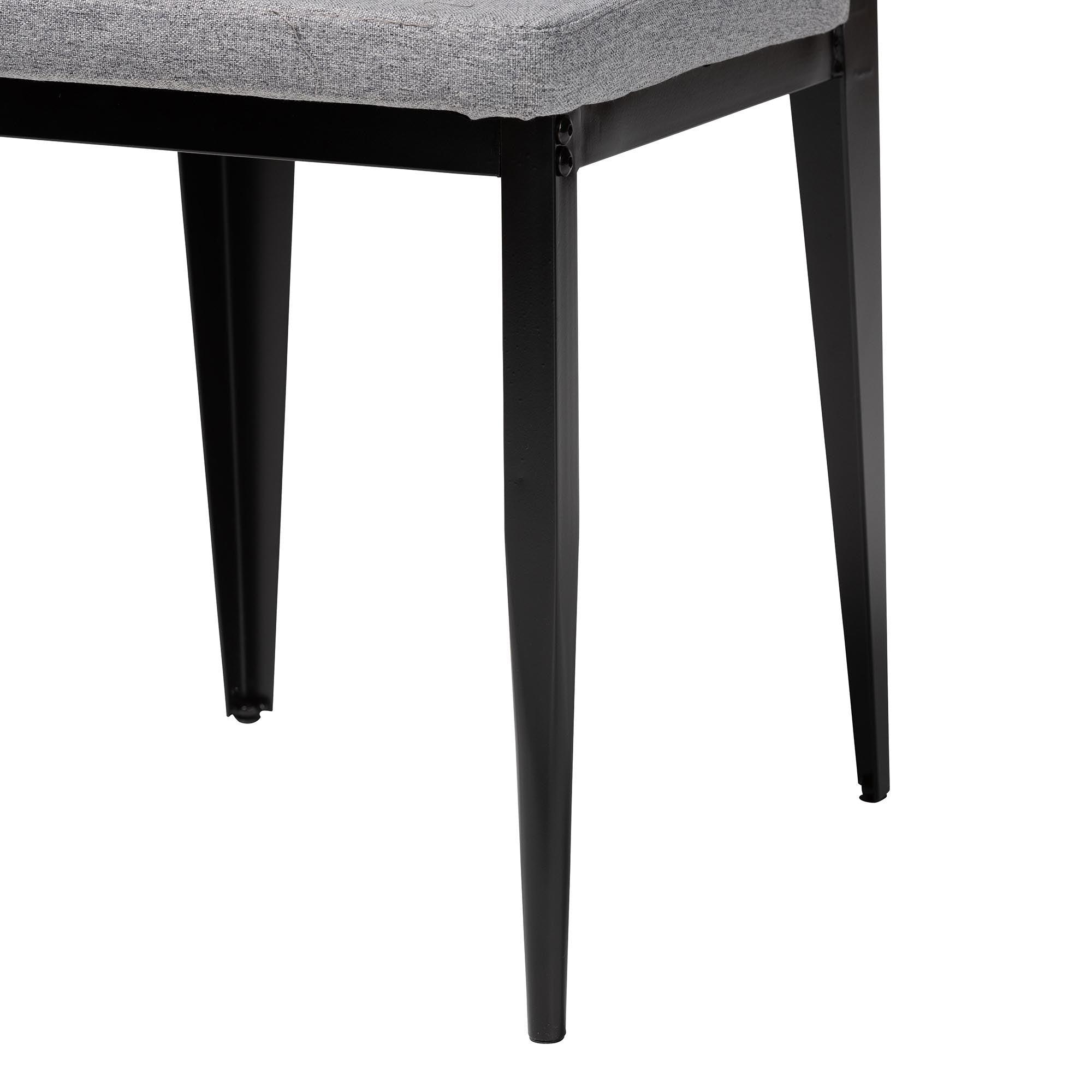 Bishop Industrial Fabric and Metal Dining Chair