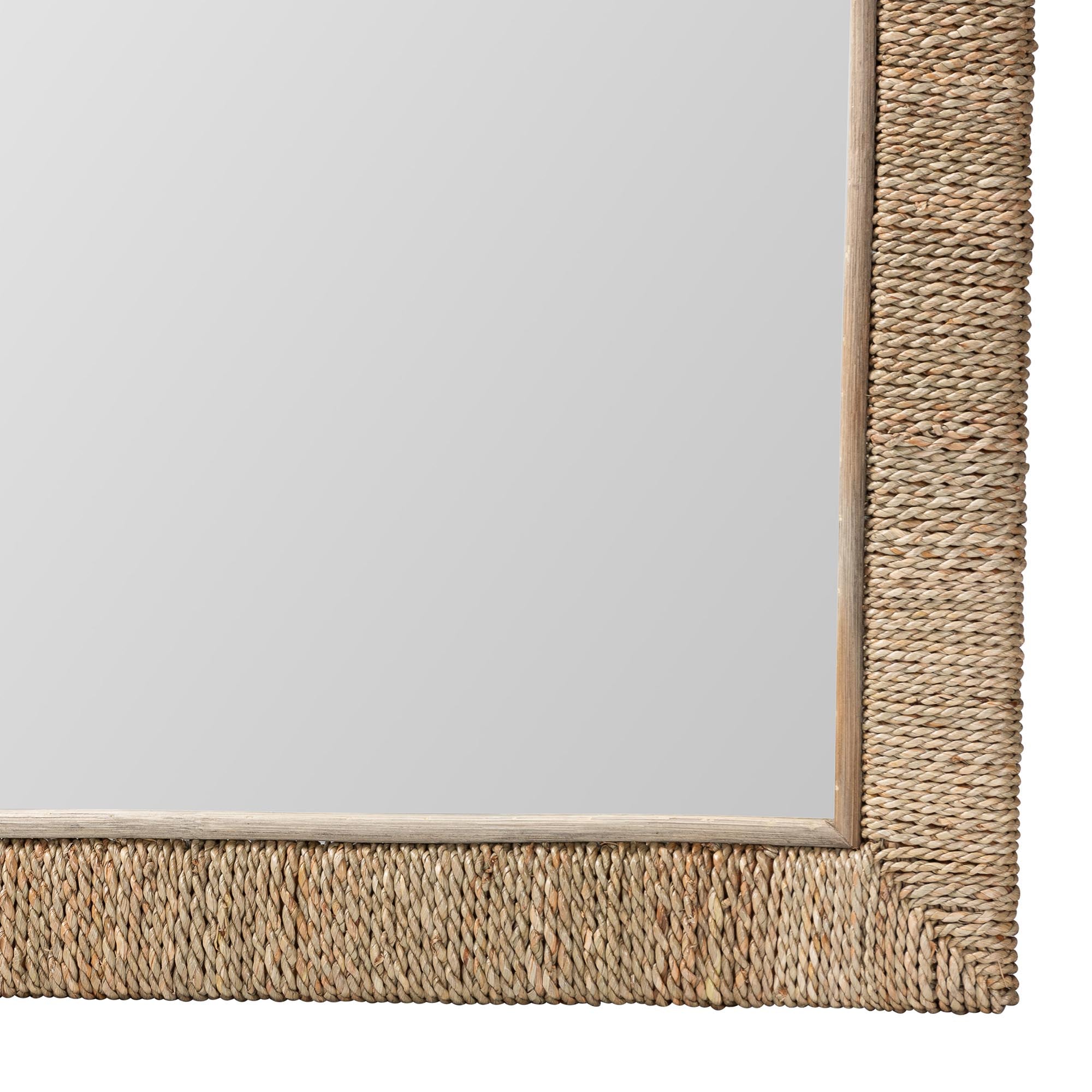 bali & pari Geralyn Japandi Seagrass Square Wall Mirror