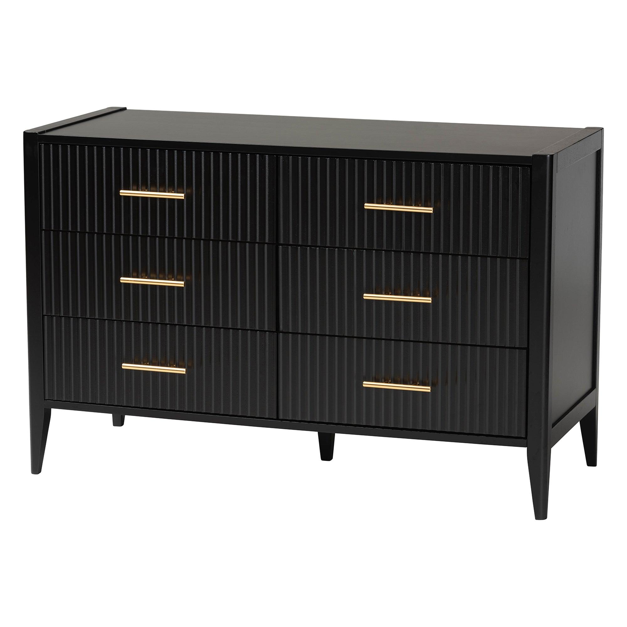 Primrose Mid-Century Fluted Wood 4-Piece Canopy Bedroom Set