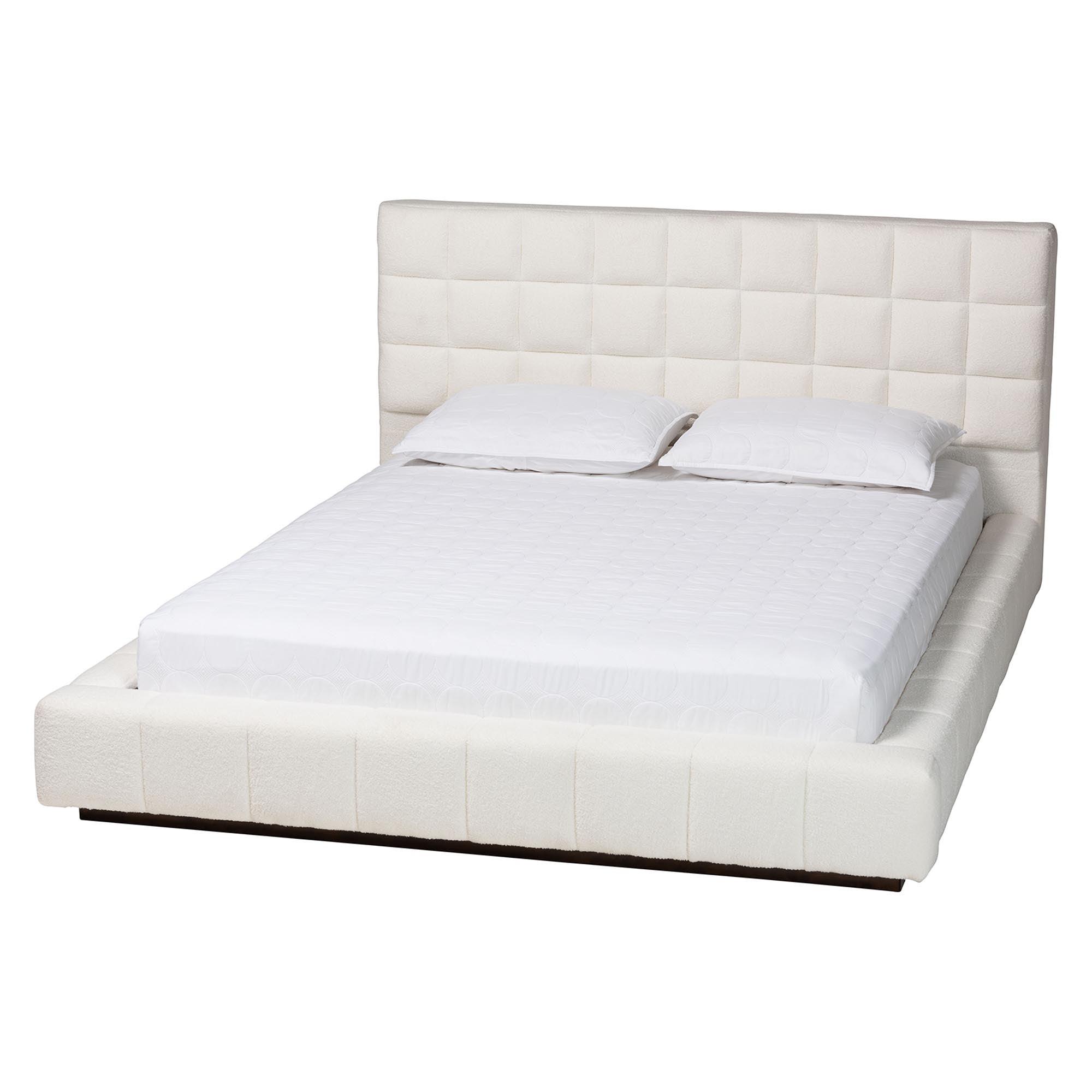 Braylin Glam and Luxe Teddy-Bear Fabric Platform Bed