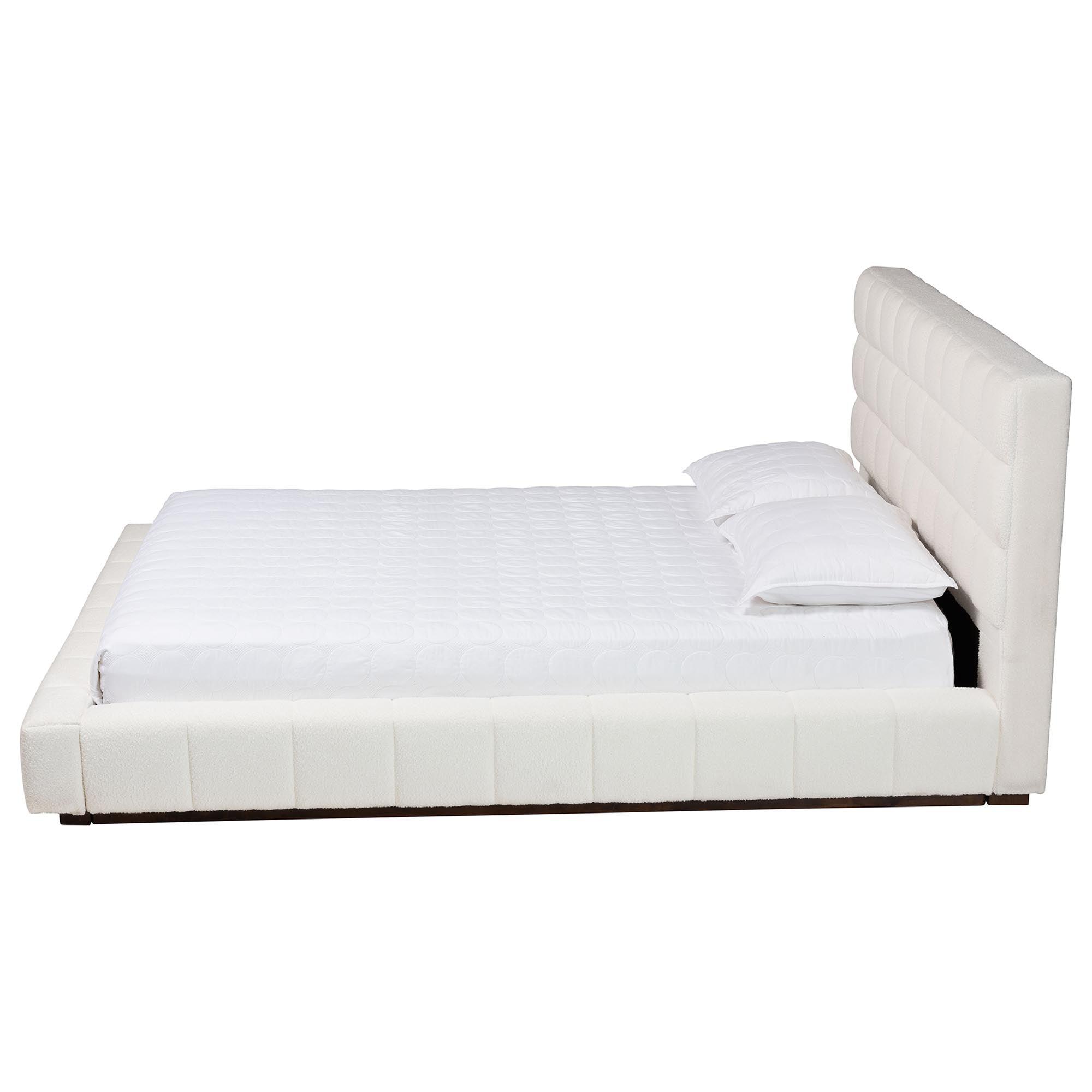 Braylin Glam and Luxe Teddy-Bear Fabric Platform Bed