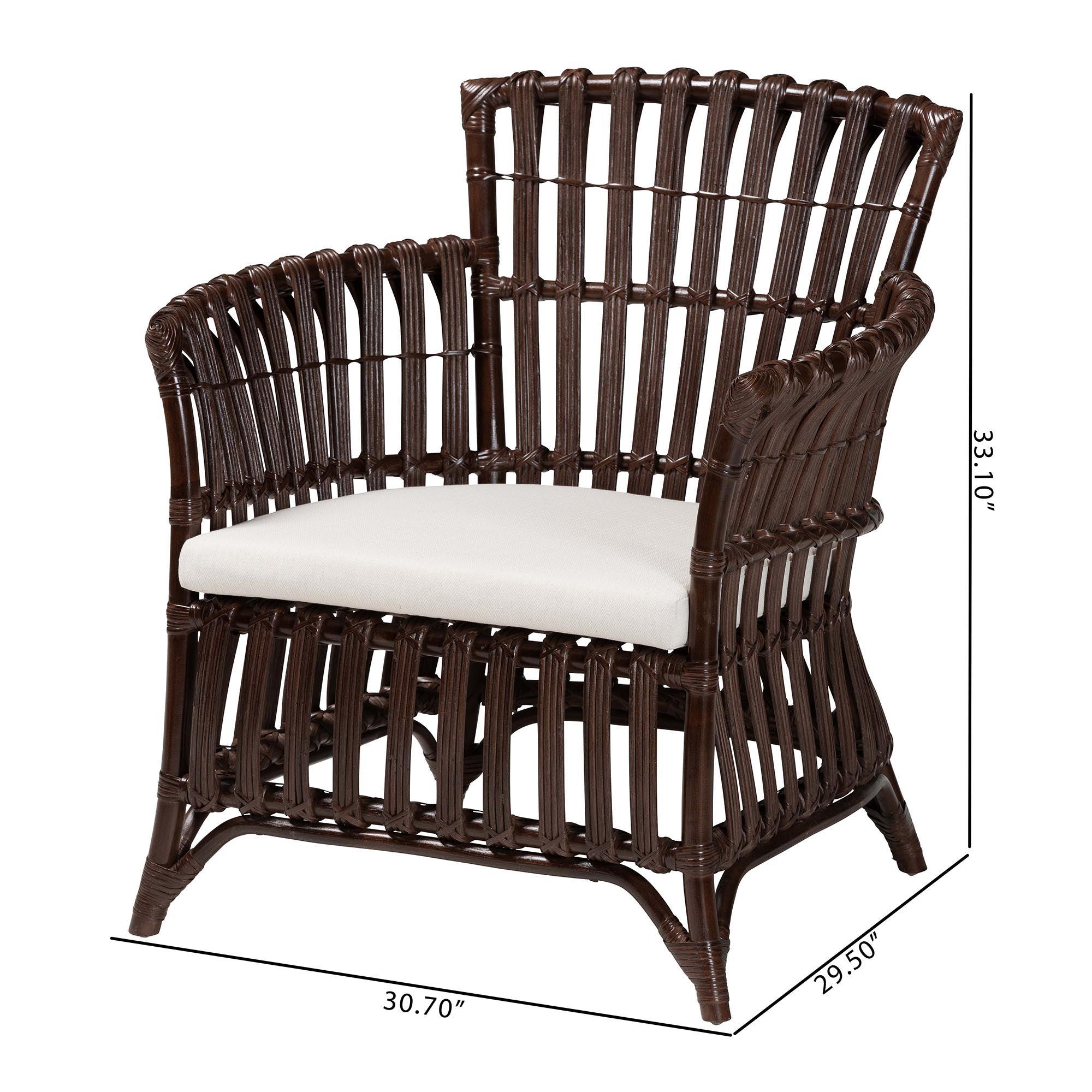 bali & pari Brooklyn Bohemian Very Rattan Arm Chair
