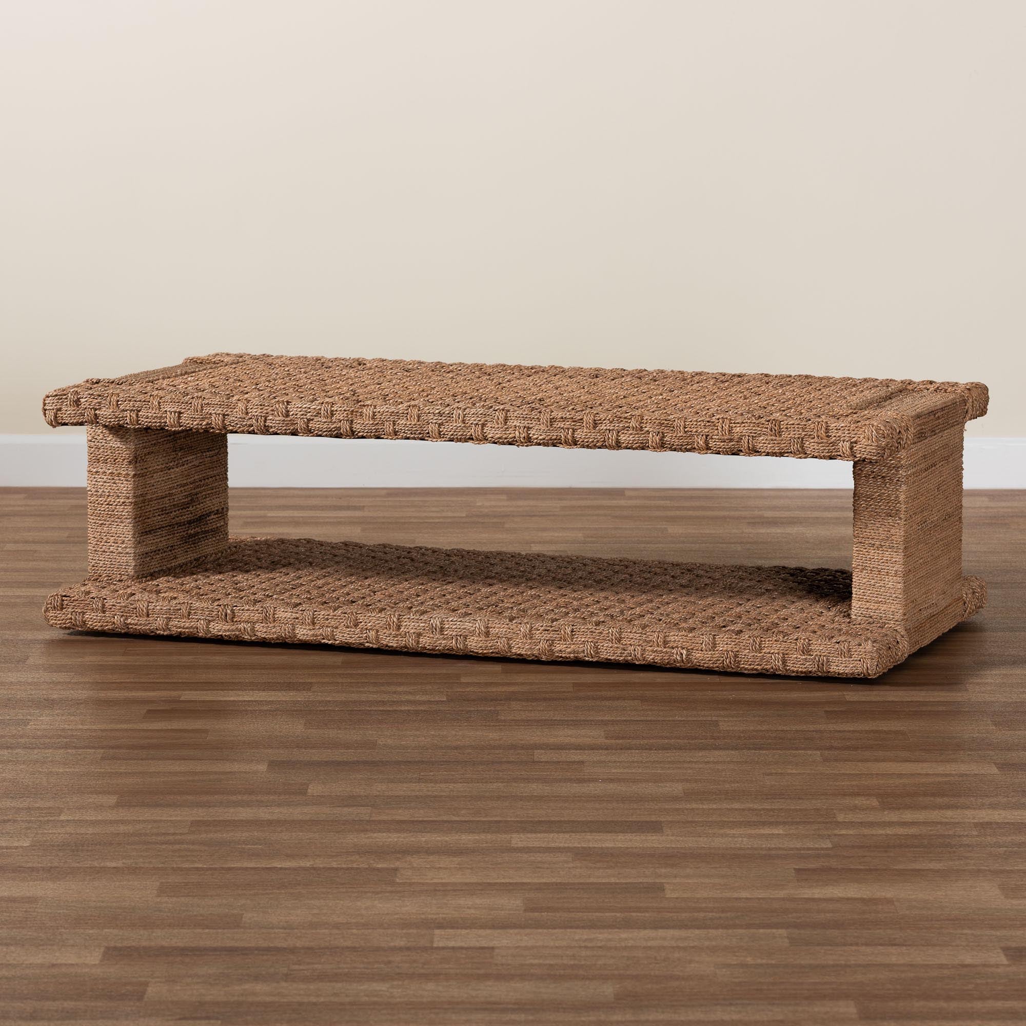 Bali & Pari Rhinos Handwoven Seagrass Coffee Table