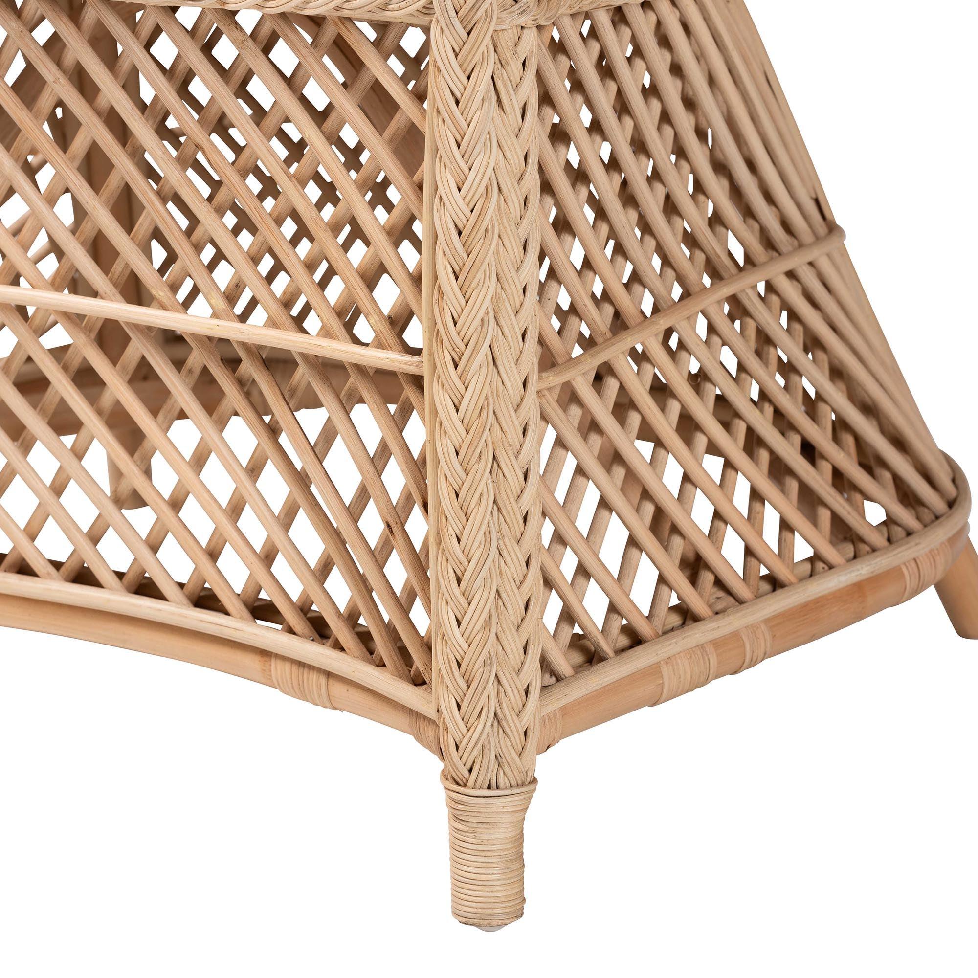 bali & pari Casilda Bohemian Braided Rattan Arm Chair