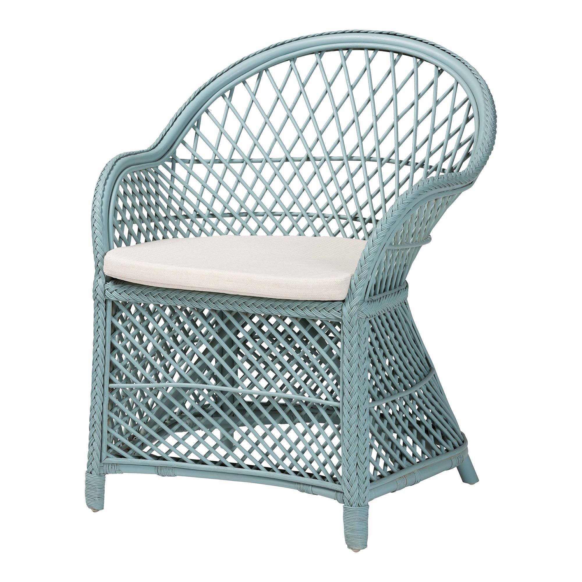 bali & pari Casilda Bohemian Braided Rattan Arm Chair